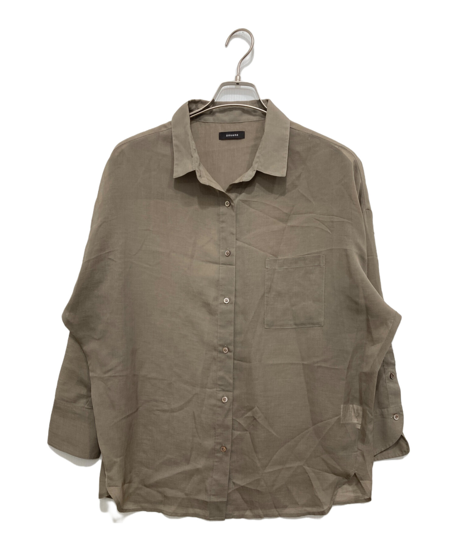 中古・古着通販】anuans (アニュアンス) ミニマルシアーオーバーシャツ