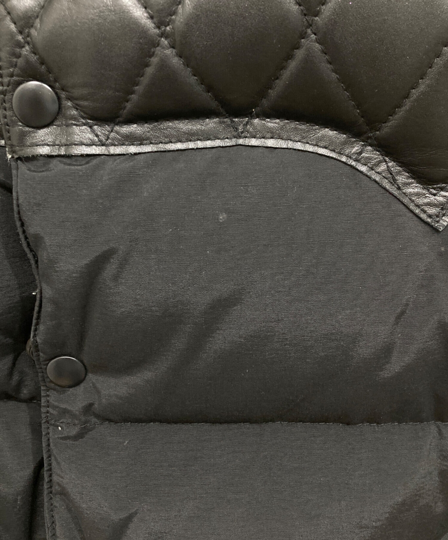 中古・古着通販】SKULL FLIGHT (スカルフライト) レザー切替ダウン