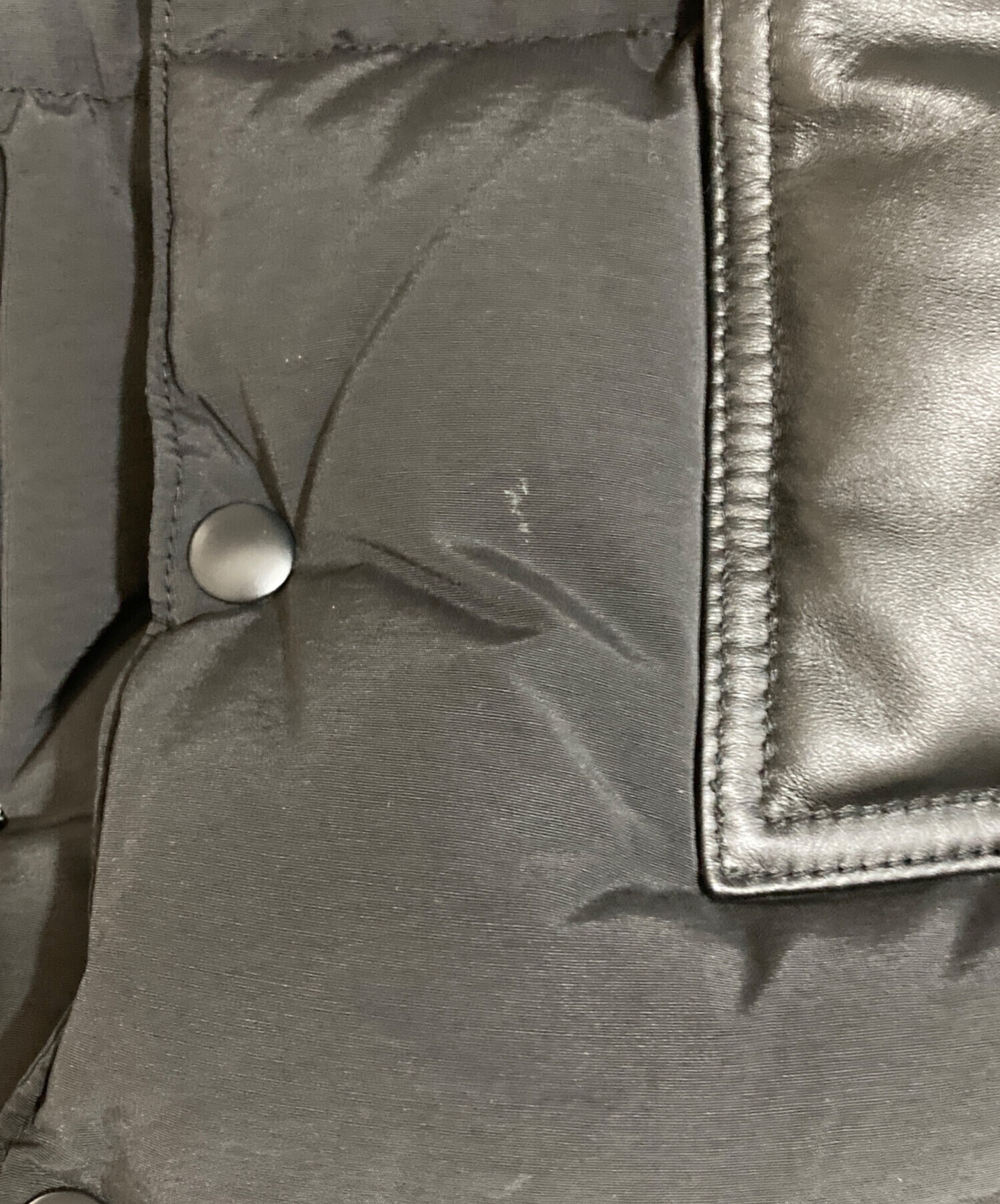 中古・古着通販】SKULL FLIGHT (スカルフライト) レザー切替ダウン