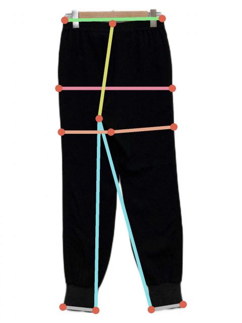 中古・古着通販】Col Pierrot (コルピエロ) スソリブパンツ ブラック