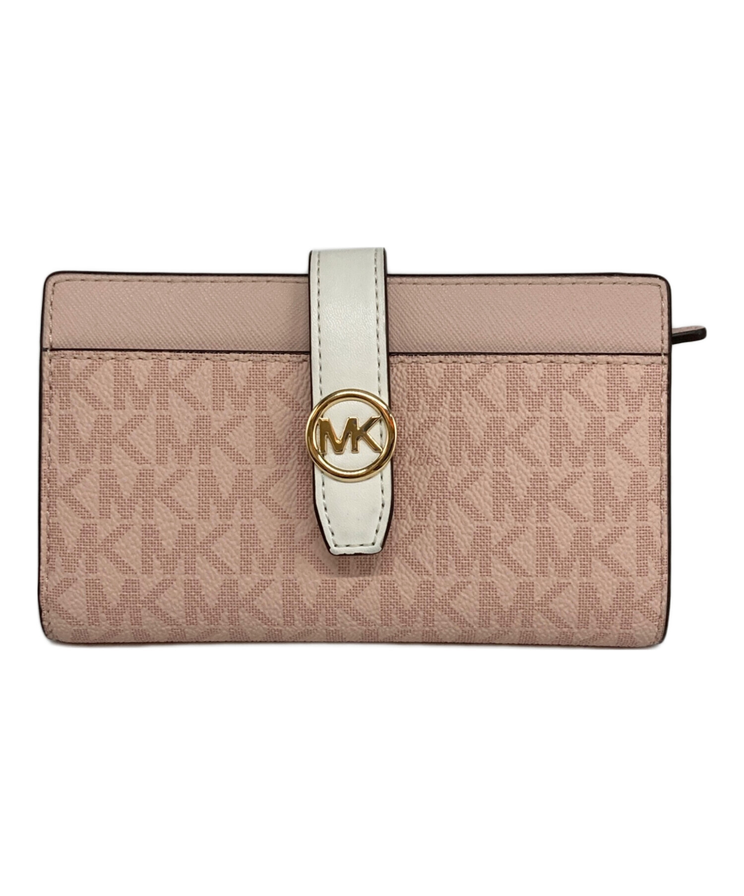 中古・古着通販】MICHAEL KORS (マイケル・コース) 2つ折り財布 ピンク 