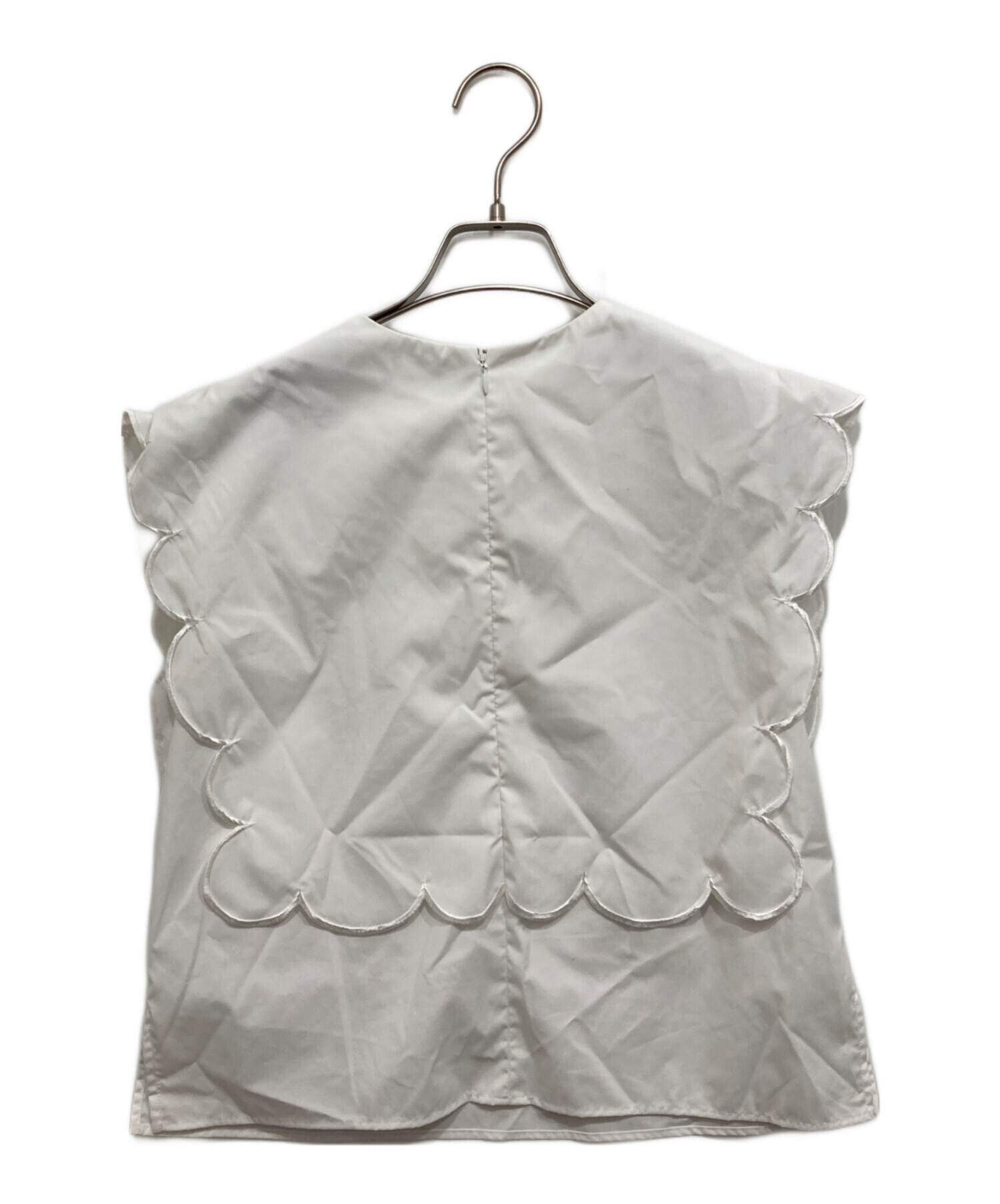 中古・古着通販】roughlow (ラフロー) embroidery scallop blouse