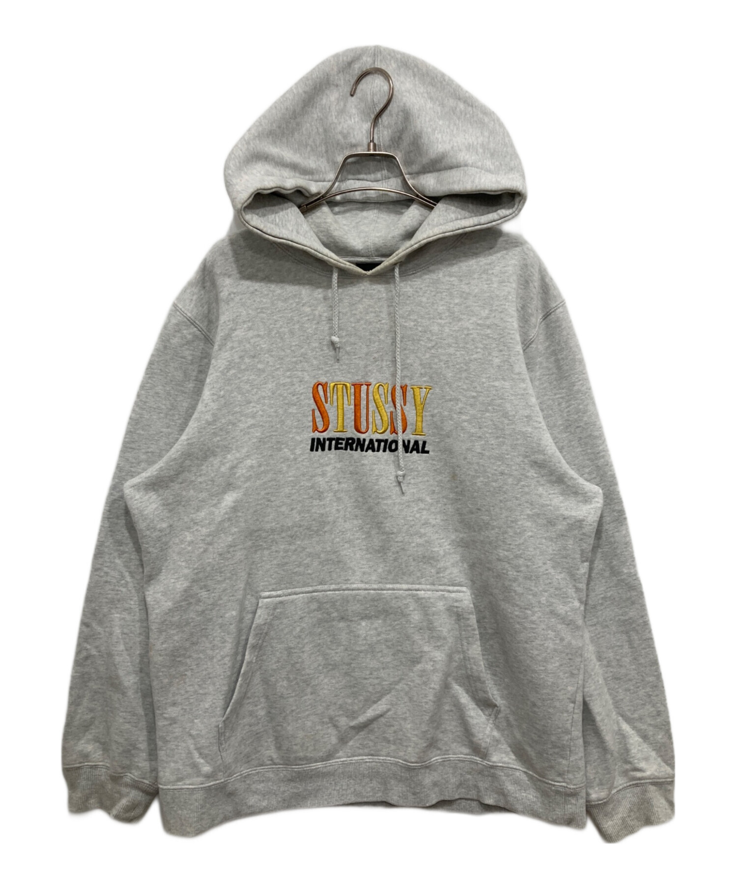 中古・古着通販】stussy (ステューシー) 刺繍ロゴパーカー グレー 