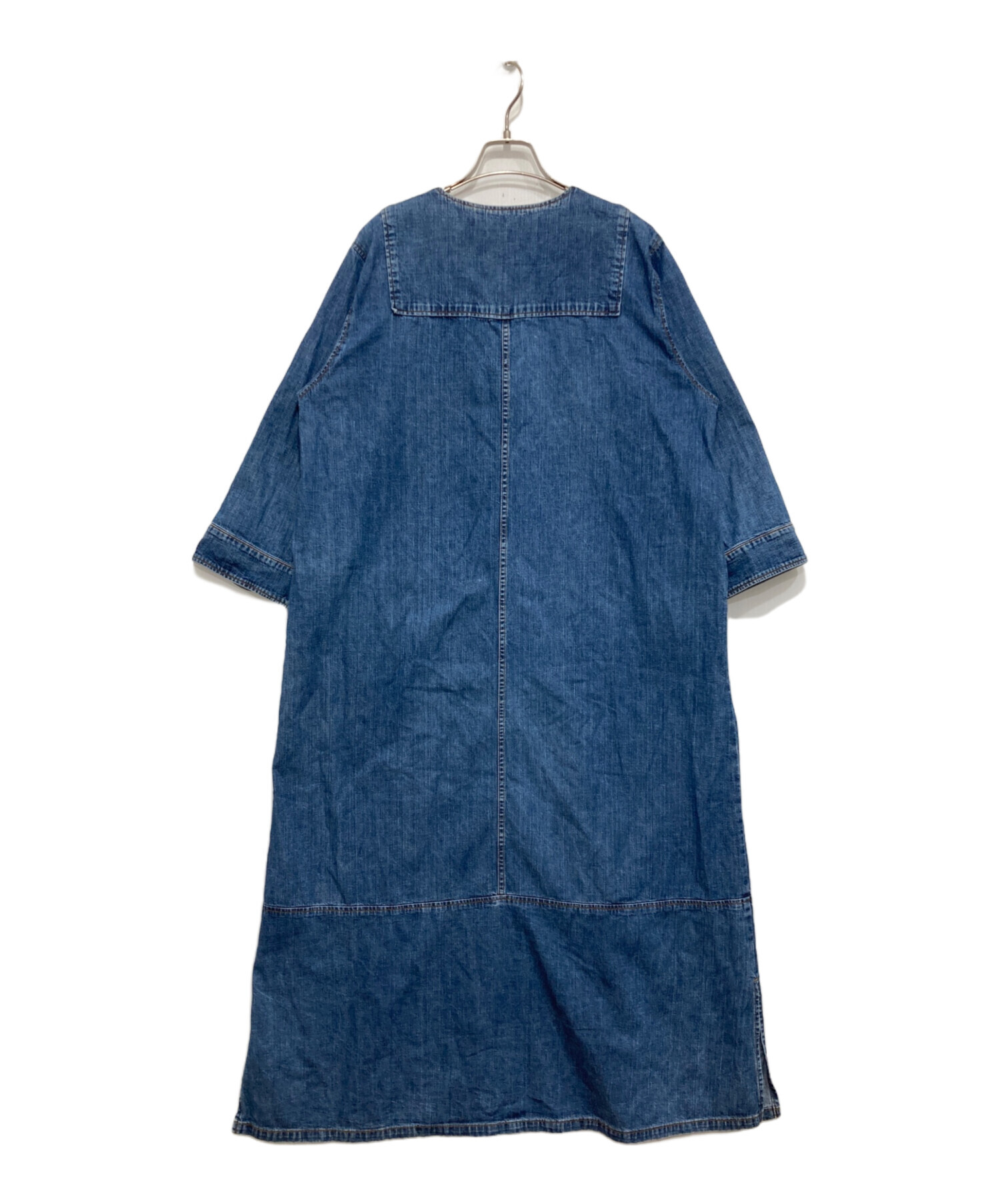 CLOTH&CROSS クロスアンドクロスハグオーワー デニムワンピース 美品 中古・古着通販】CLOTH&CROSS (クロスアンドクロス) デニムカフタン