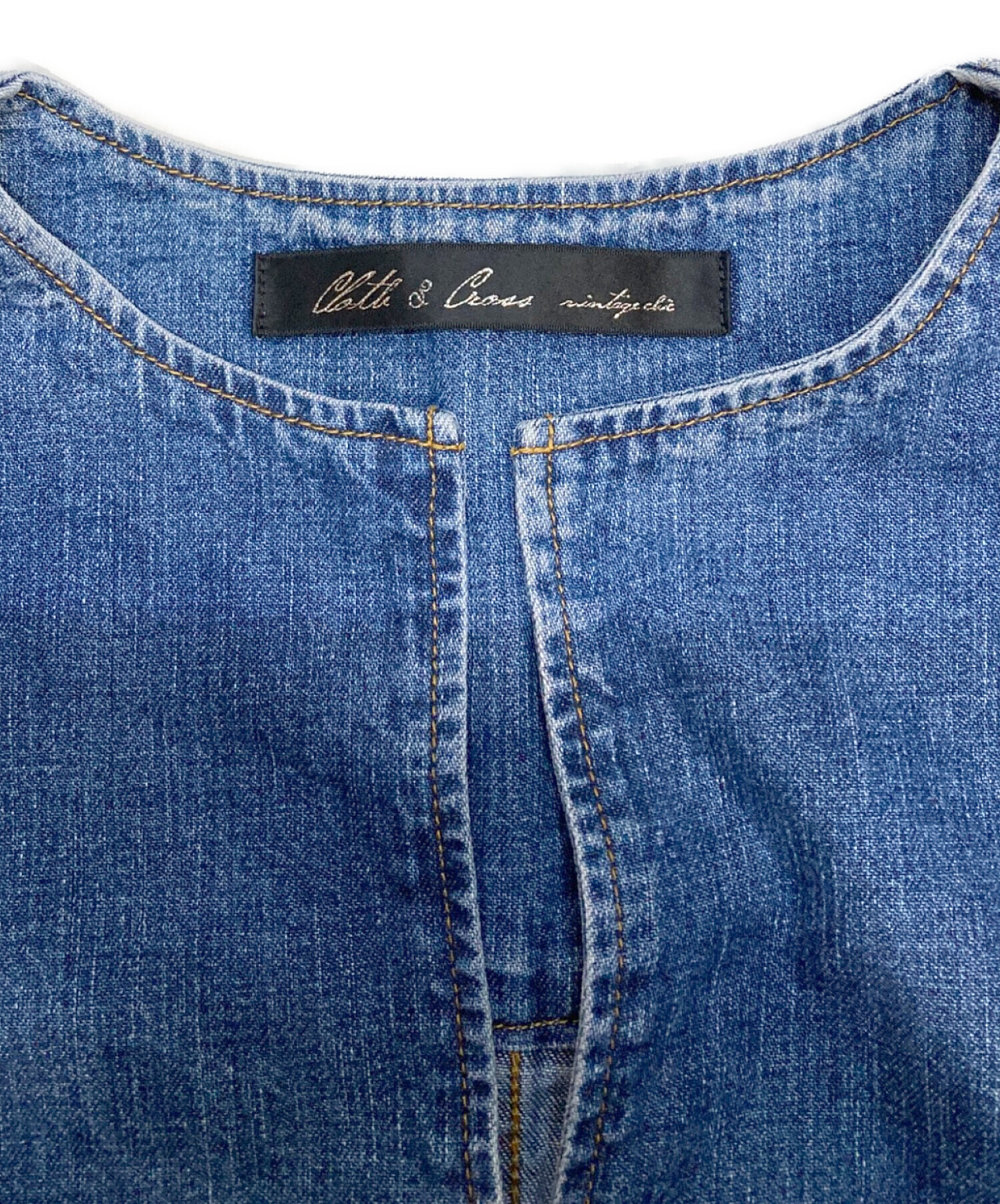 CLOTH&CROSS クロスアンドクロスハグオーワー デニムワンピース 美品 中古・古着通販】CLOTH&CROSS (クロスアンドクロス) デニムカフタン