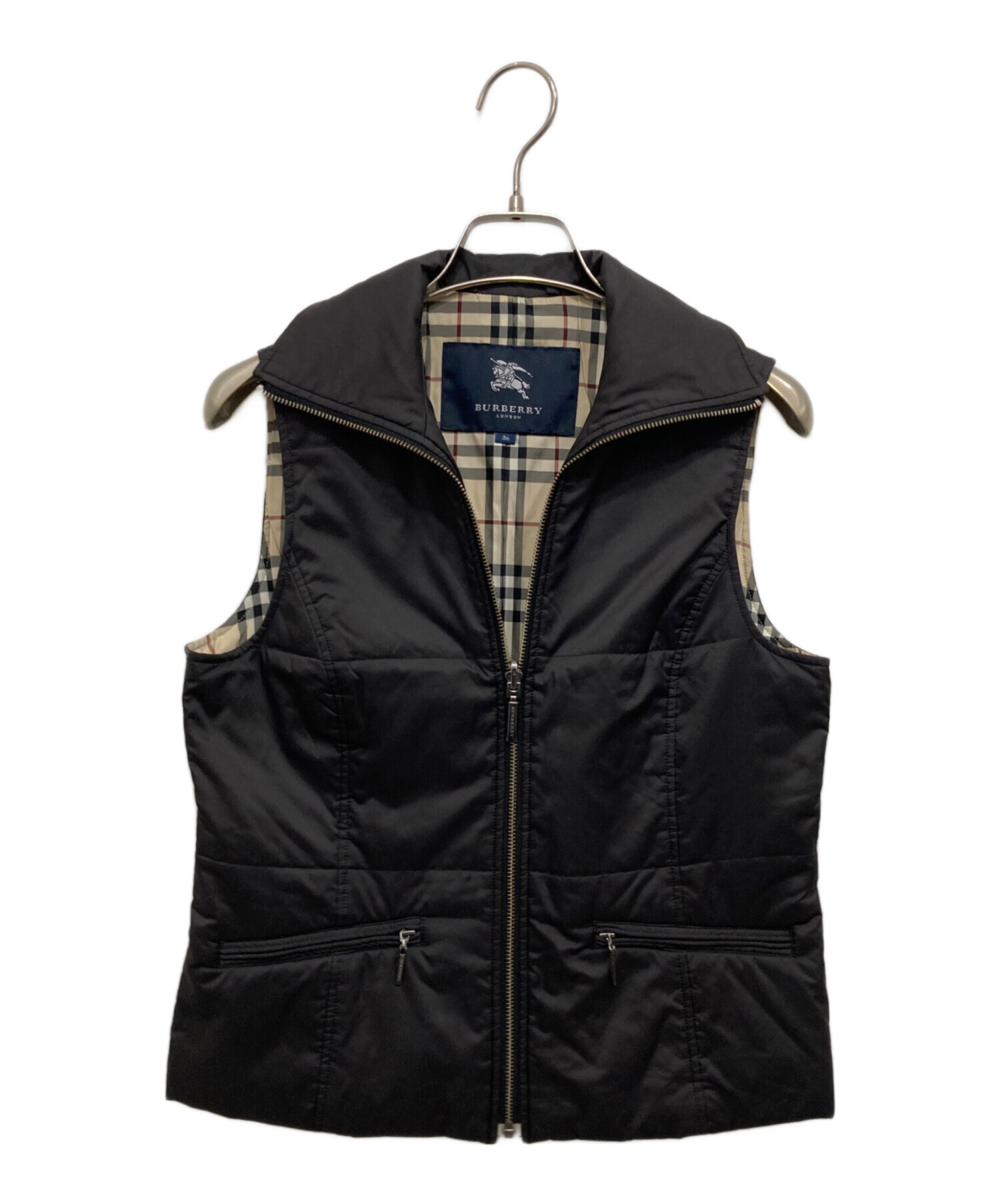 【美品】BURBERRY LONDON 中綿ベスト ノバチェック 40 バーバリー BURBERRY ノバチェック ダウンベスト L メンズ マストバイ