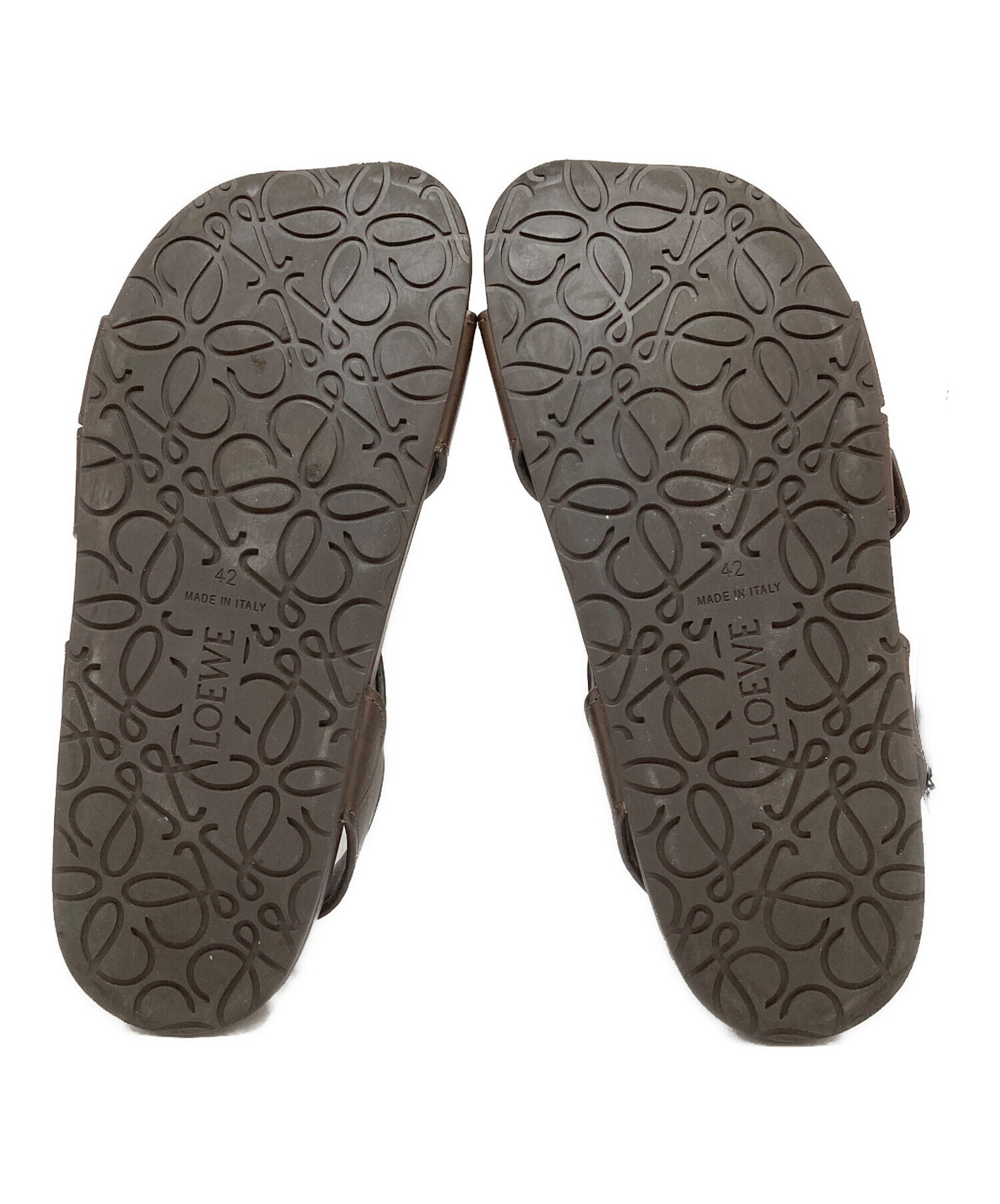 中古・古着通販】LOEWE (ロエベ) EASE SANDAL BUCKLE ブラウン サイズ