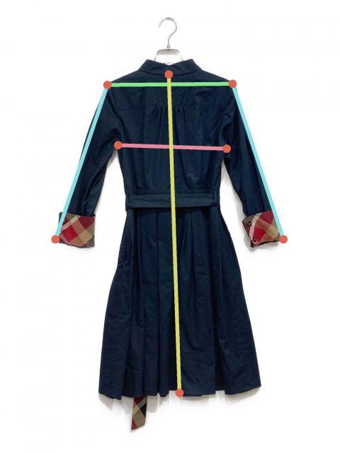 BURBERRY BLUE LABEL ネイビー コートワンピース 38 中古・古着通販】BURBERRY BLUE LABEL (バーバリーロンドンブルー