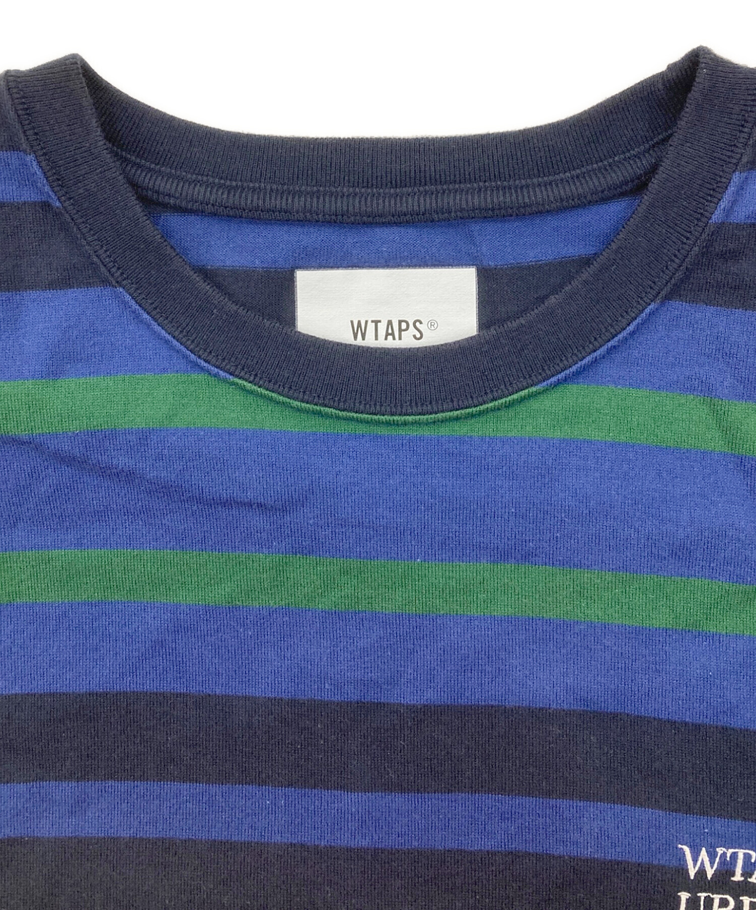 中古・古着通販】WTAPS (ダブルタップス) ボーダーTシャツ ネイビー