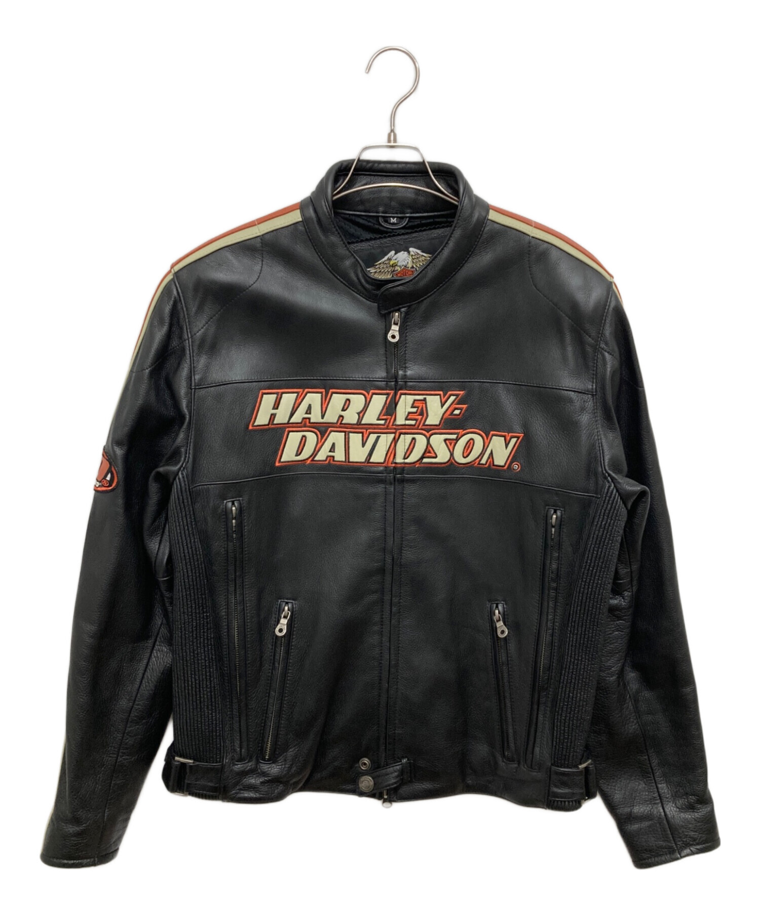 HARLEY DAVIDSON◇シングルライダースジャケット/M/-- 中古・古着通販 