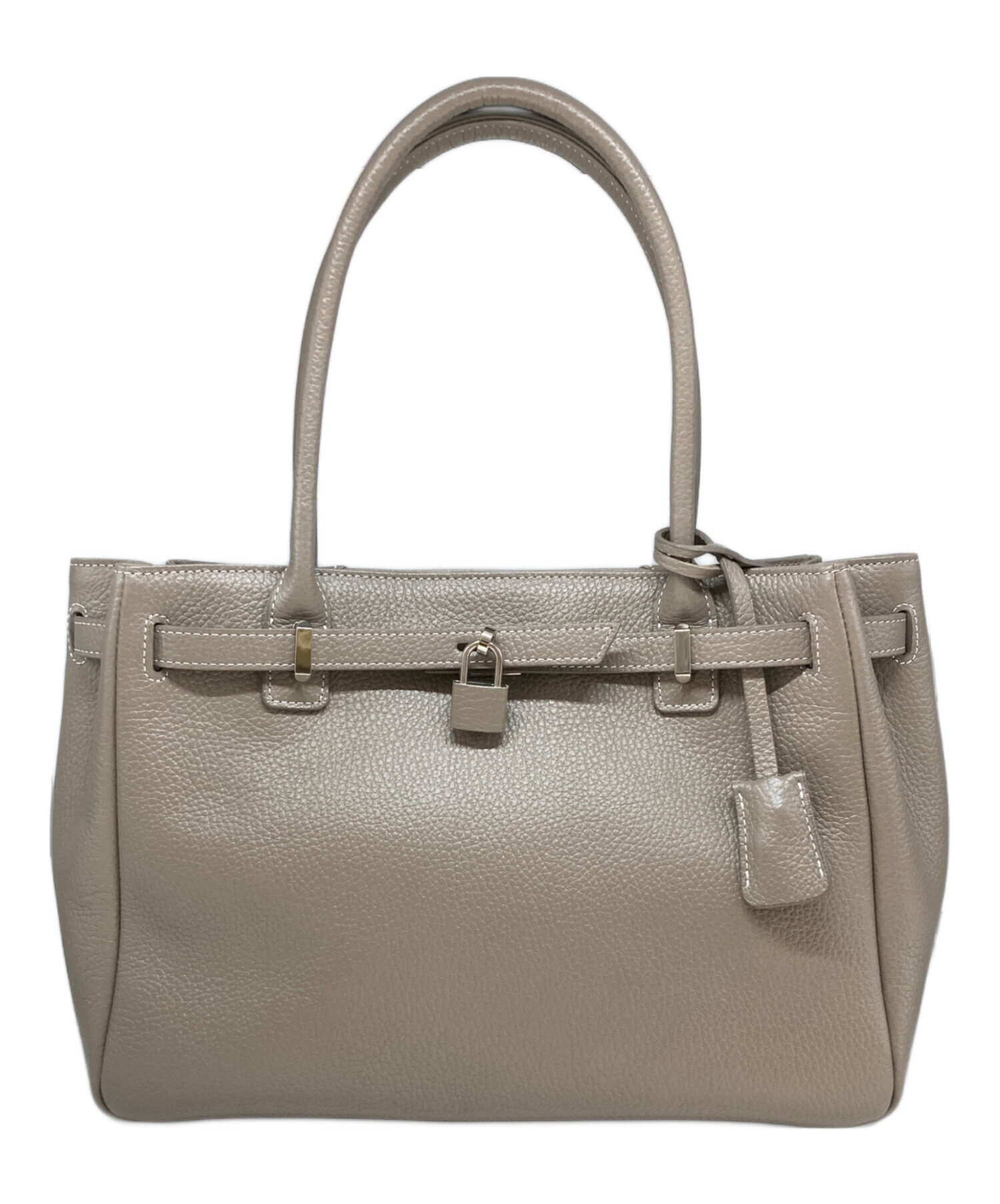 極美品✨HAMANO 濱野 トートバッグ メタリックグレー 中古・古着通販】Hamano (ハマノ) レザートートバッグ グレー