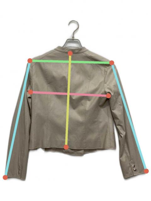 中古・古着通販】LEILIAN (レリアン) エコレザージャケット ホワイト