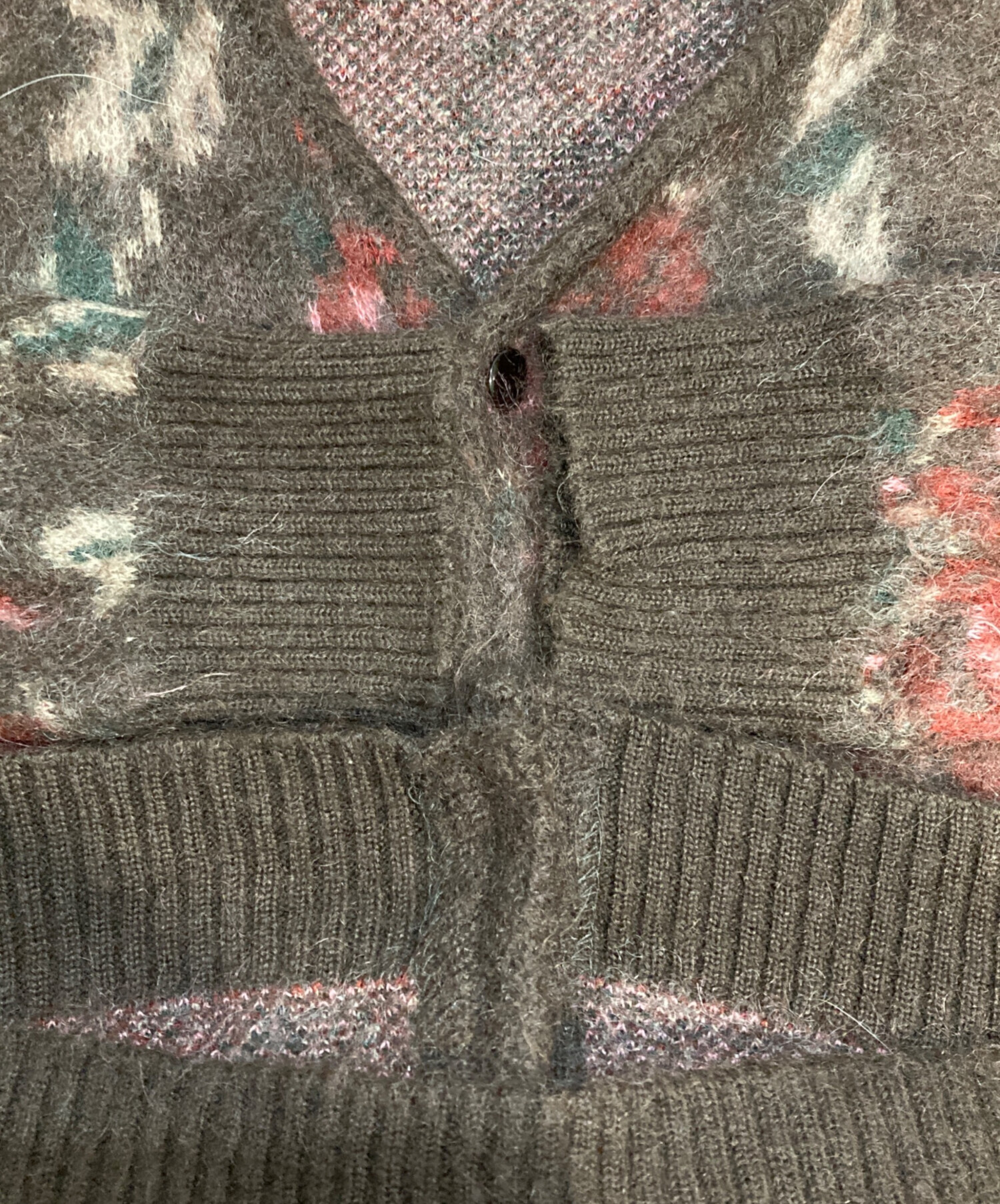 中古・古着通販】Needles (ニードルズ) Mohair Cardigan Rose ブラウン