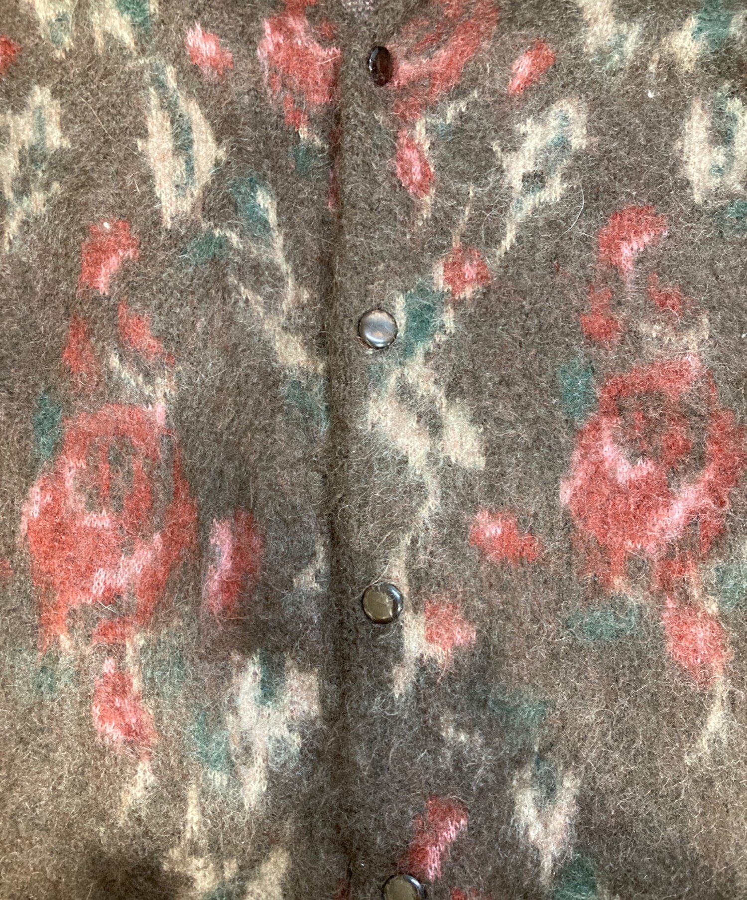 中古・古着通販】Needles (ニードルズ) Mohair Cardigan Rose ブラウン