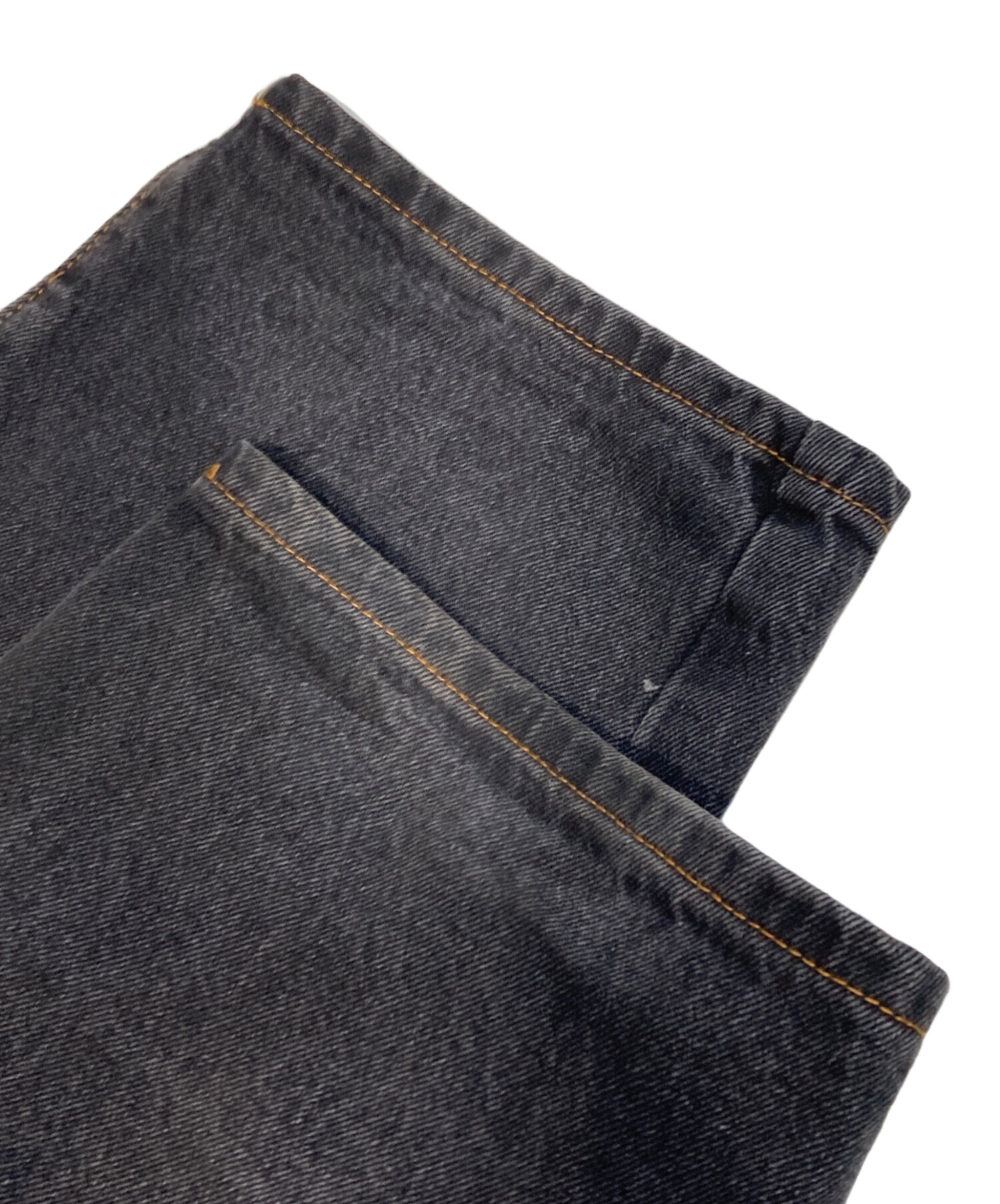 buttergoods デニム　ブラック　w34 BAGGIEST 緑ステッチ 中古・古着通販】Butter Goods (バターグッズ) デニムパンツ