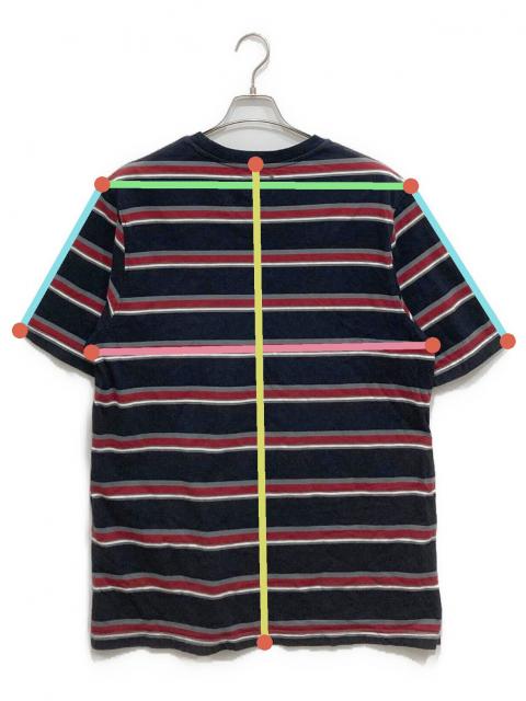 中古・古着通販】stussy (ステューシー) ボーダーTシャツ ネイビー