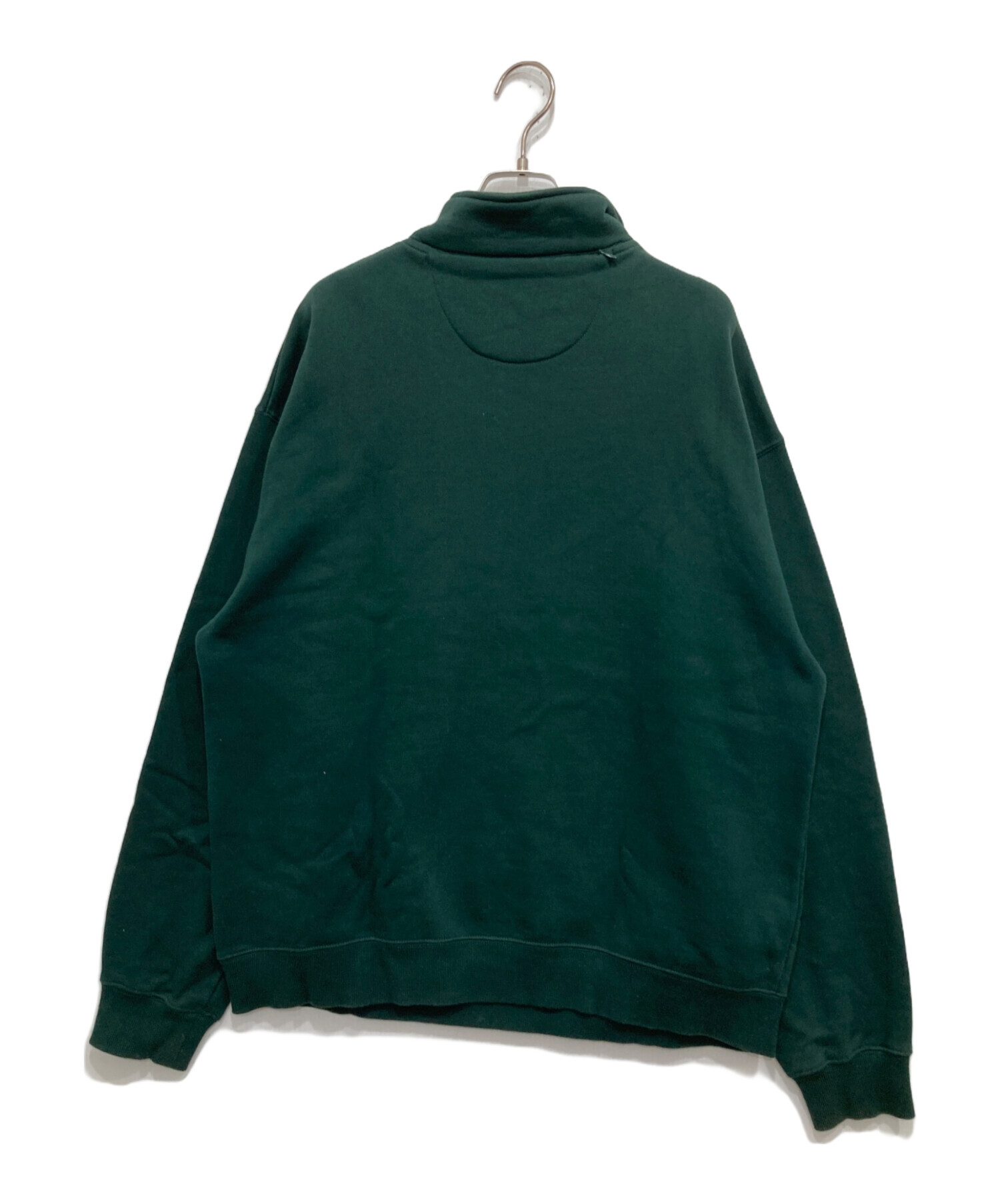 中古・古着通販】HUF (ハフ) ハーフジップスウェット グリーン サイズ 