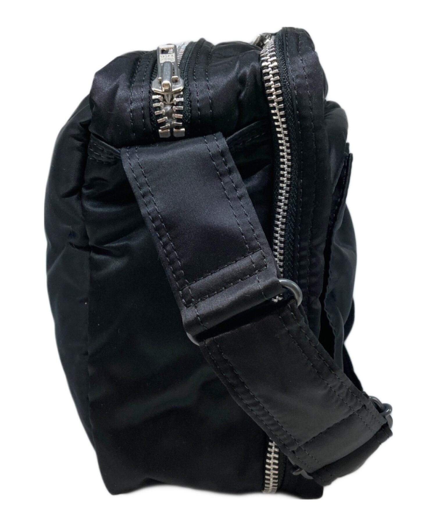 ポーター タンカーショルダーバッグ　黒　中古品 PORTER ブラック ショルダーバッグ タンカー ブランド古着】ミニ