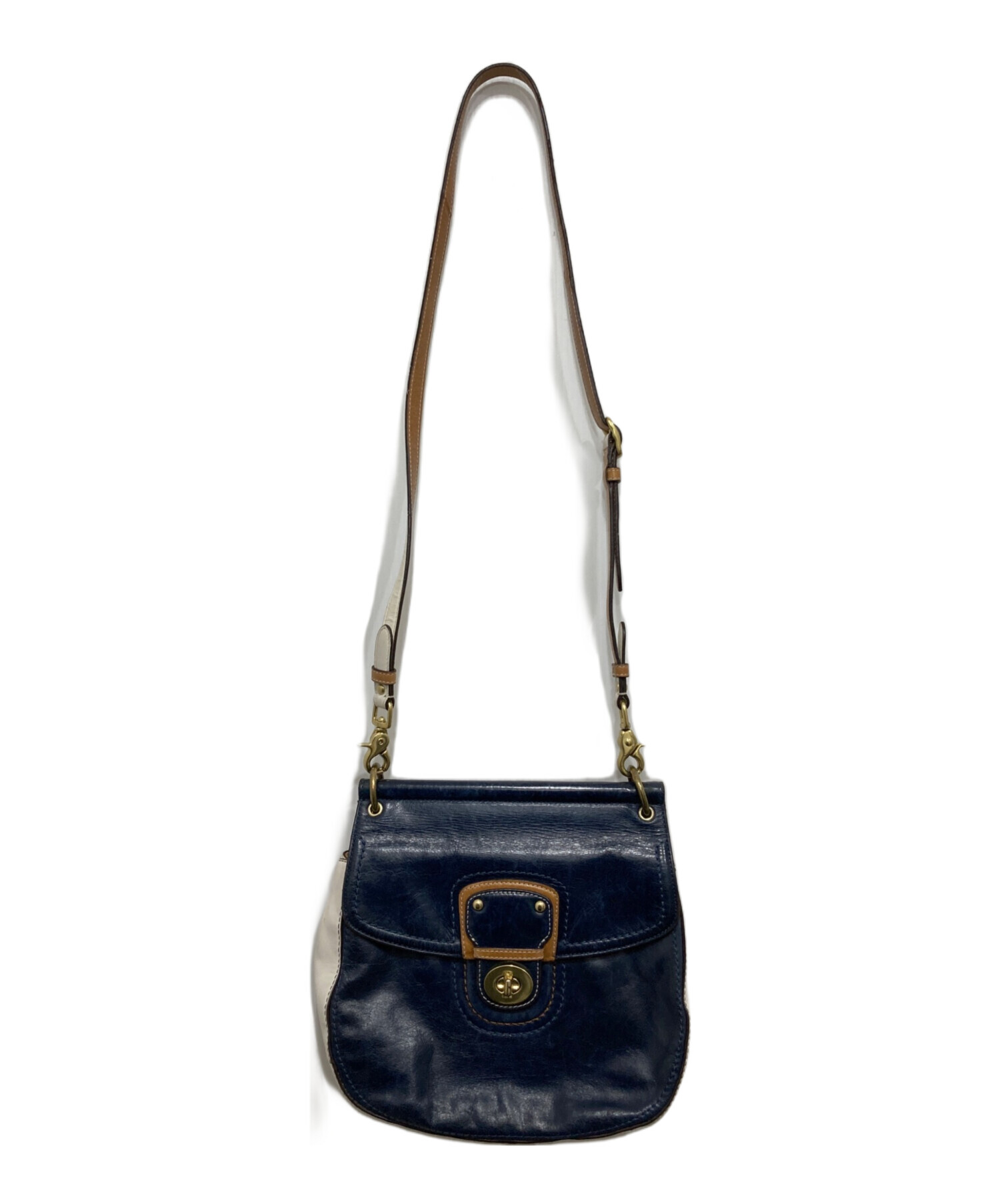 中古・古着通販】COACH (コーチ) 2WAYショルダーバッグ ネイビー