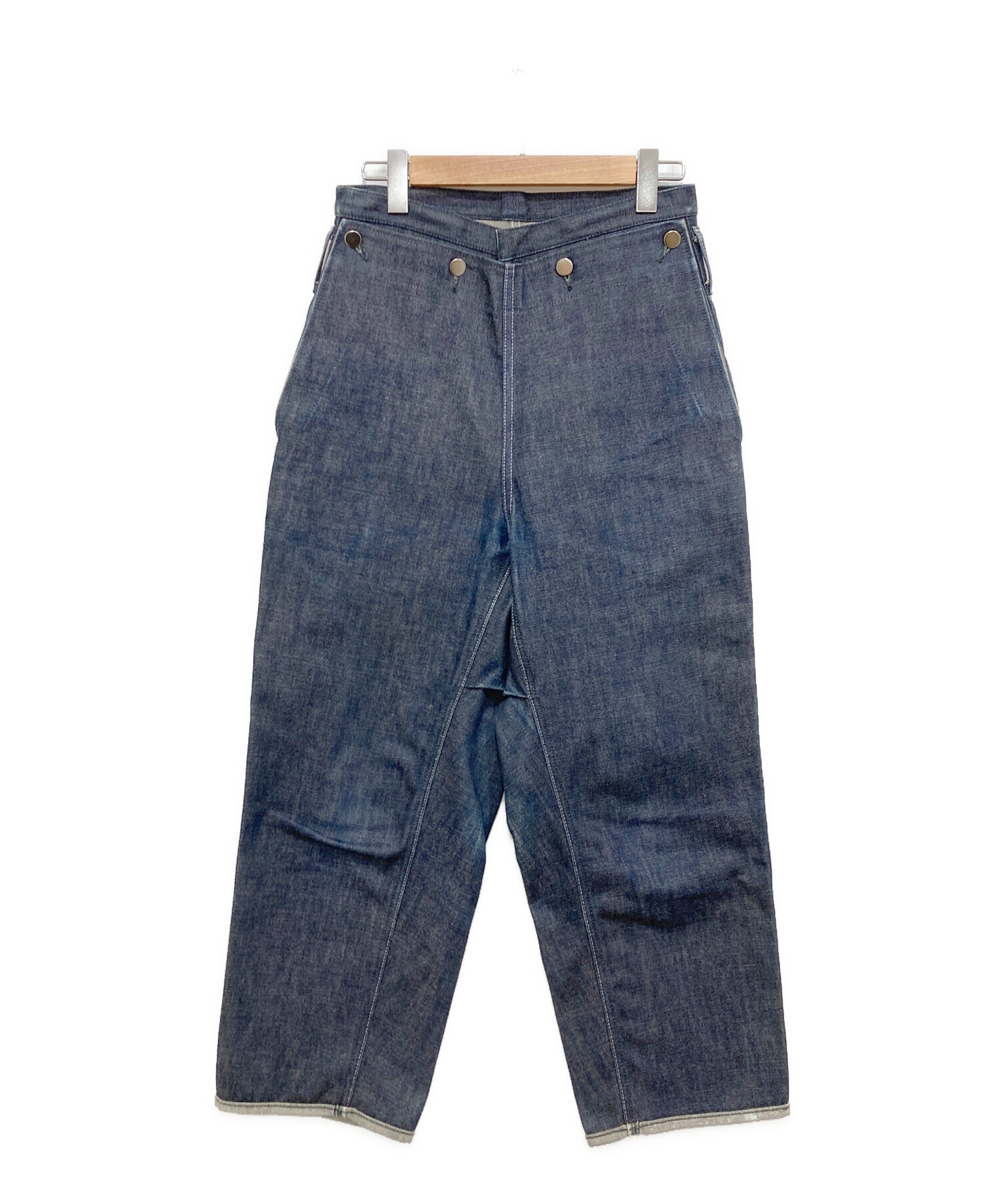TUKI ツキ ワイドデニム インディゴ ブルー TYPE3 0032 ボタン TUKI (ツキ) 0032 【TYPE3 INDIGO DENIM】 タイプスリー ノン