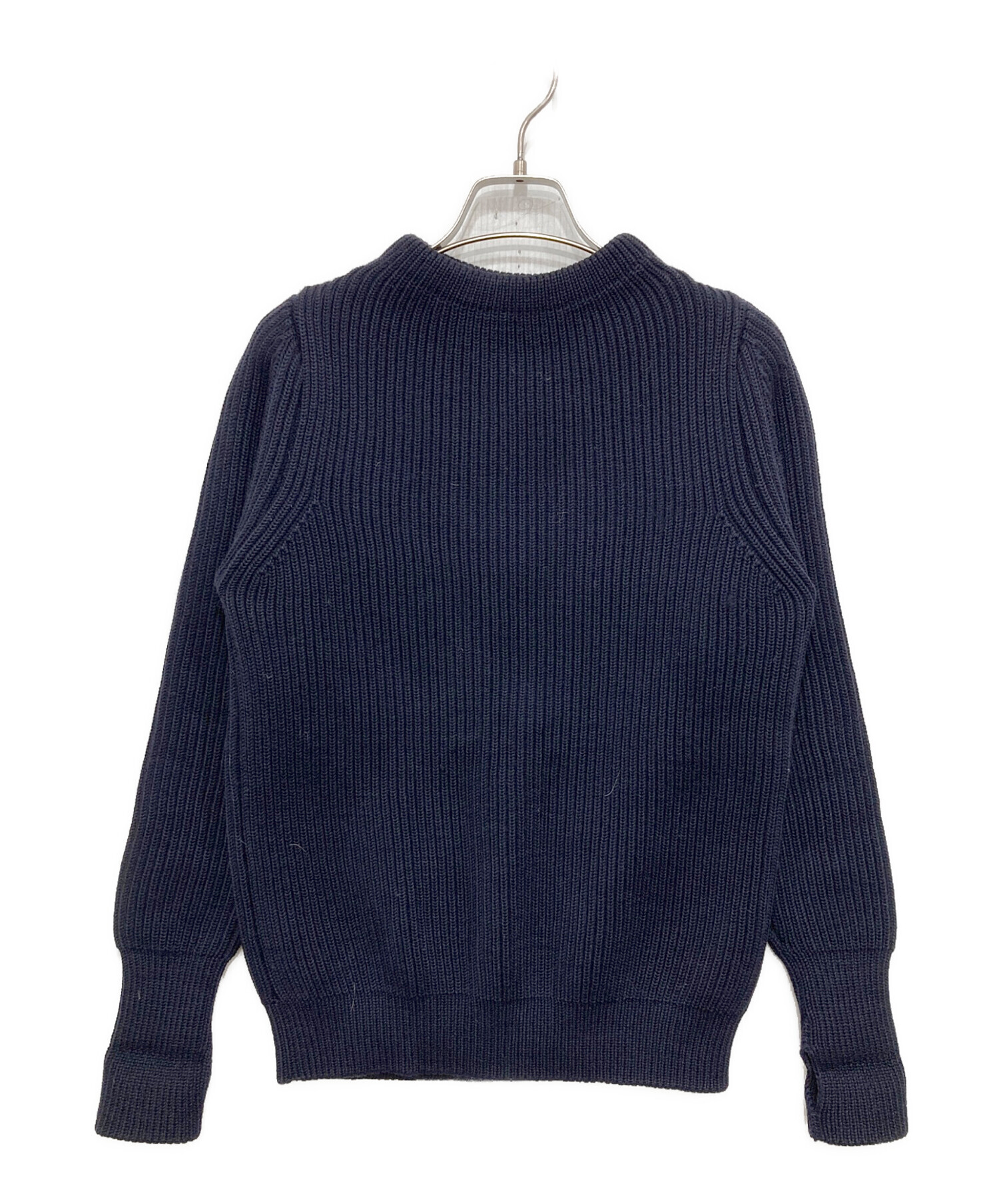 アンデルセンアンデルセン クルーネックニット 5ゲージ ネイビー XS