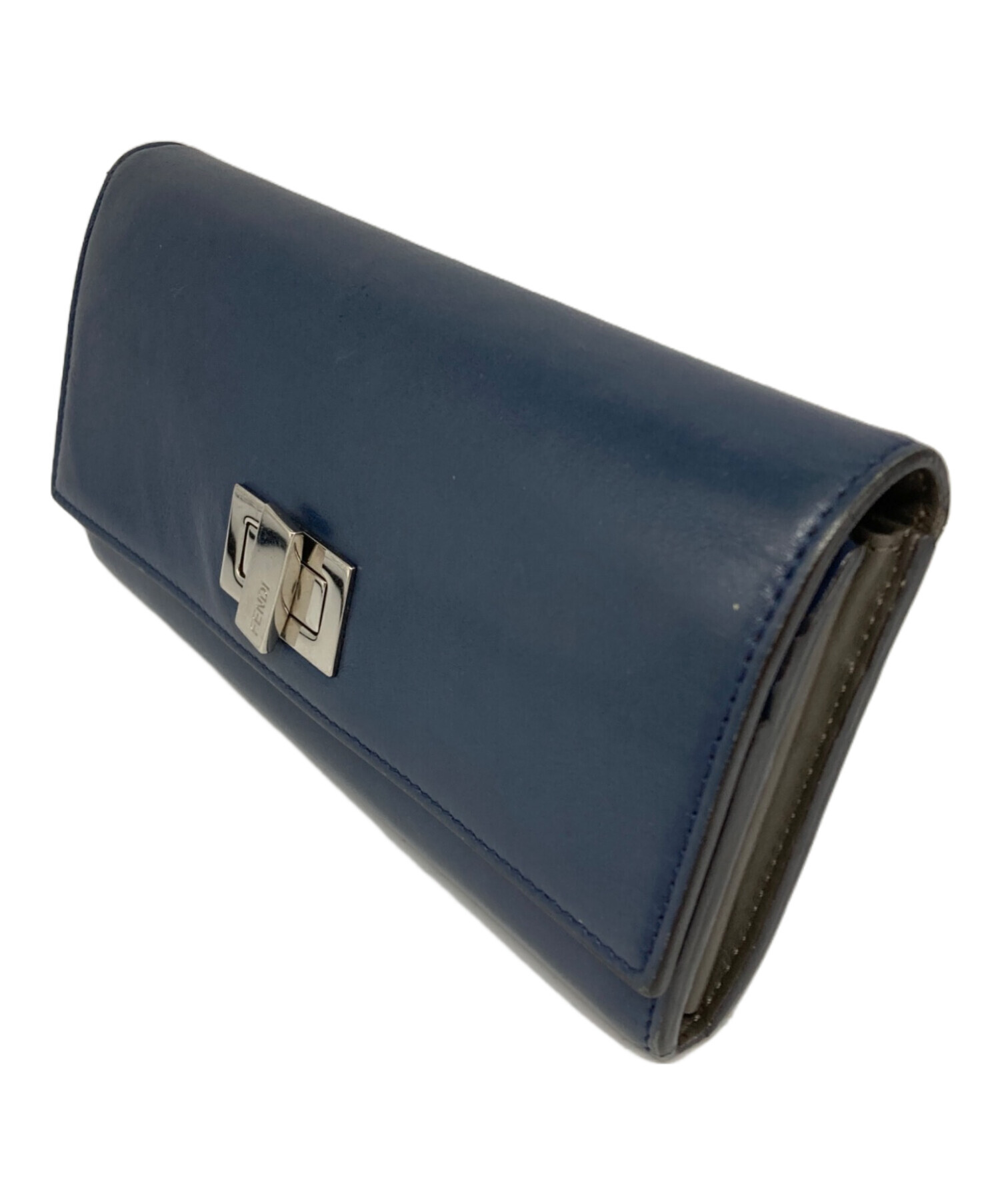 中古・古着通販】FENDI (フェンディ) ピーカブー長財布 ネイビー