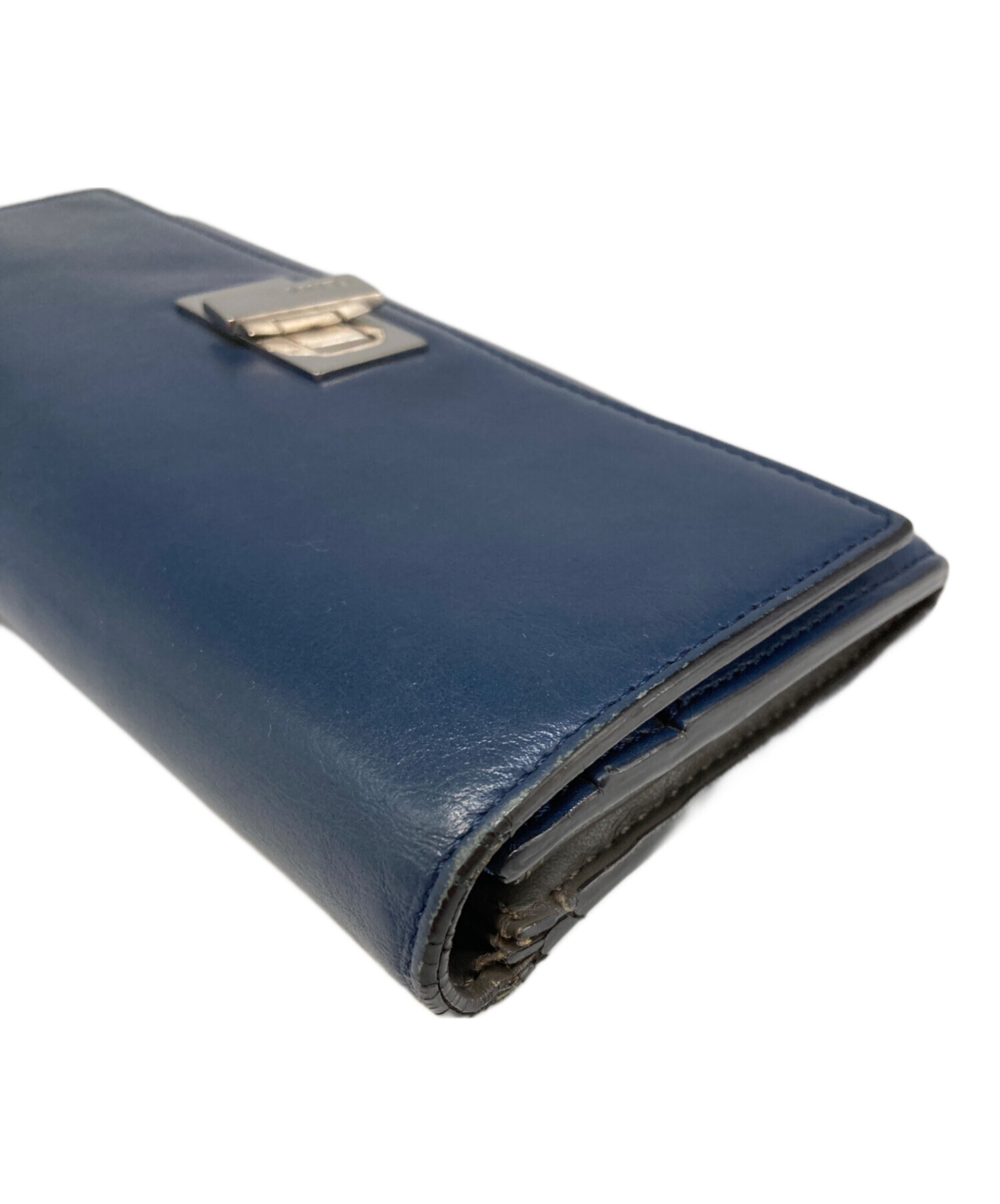 中古・古着通販】FENDI (フェンディ) ピーカブー長財布 ネイビー