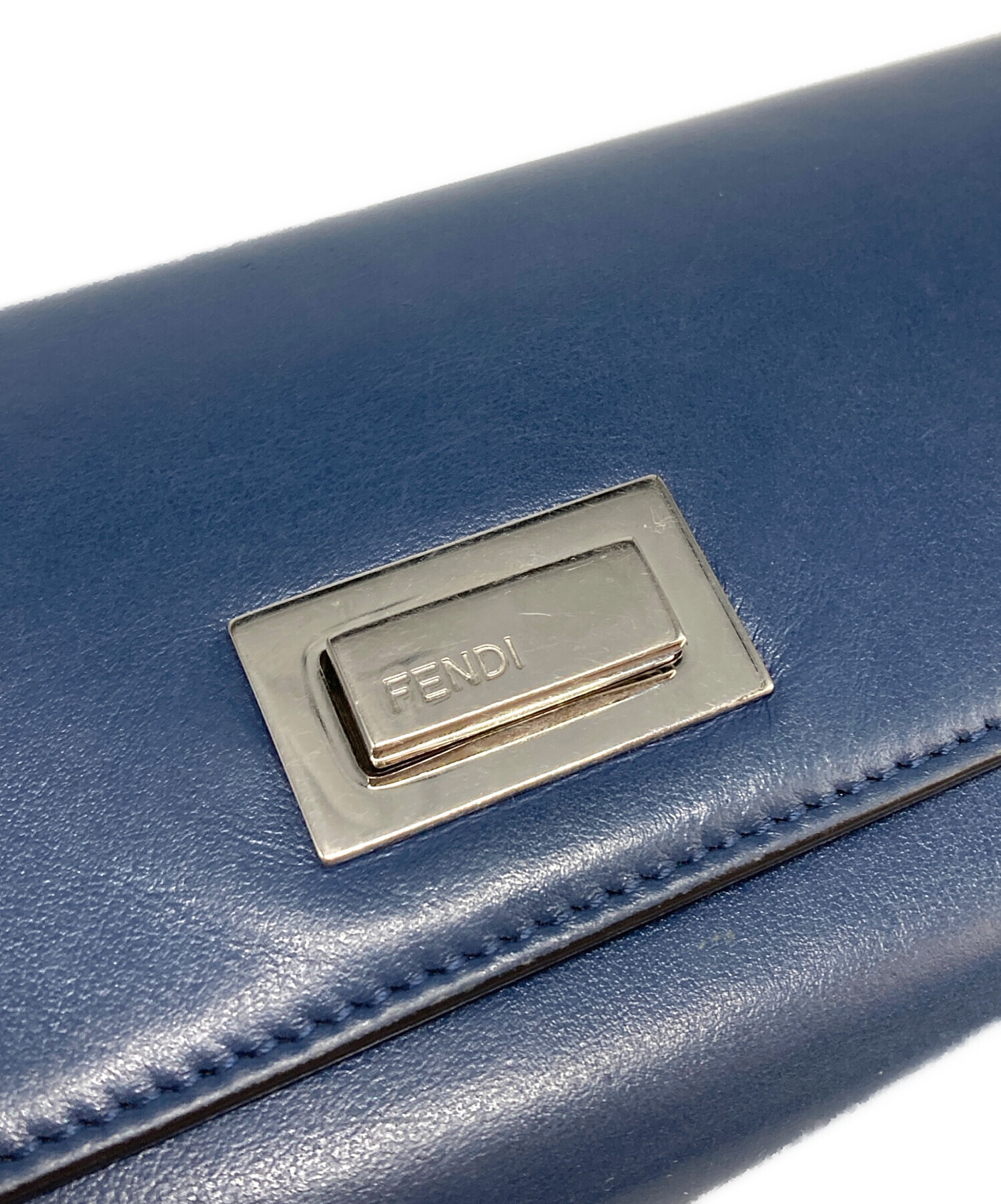 中古・古着通販】FENDI (フェンディ) ピーカブー長財布 ネイビー