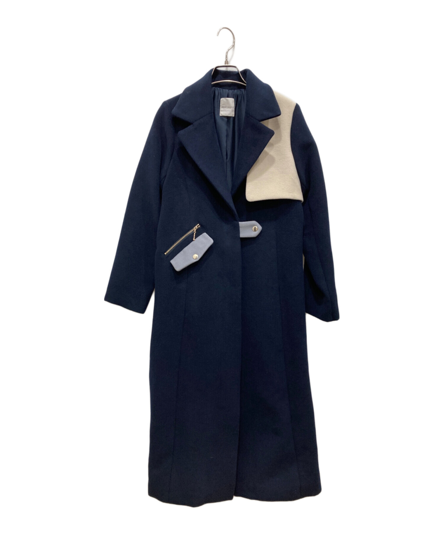 ネイビー オーバーサイズ チェスターコート　古着　ビンテージ 中古・古着通販】REDYAZEL (レディアゼル) パステルチェスターZIP