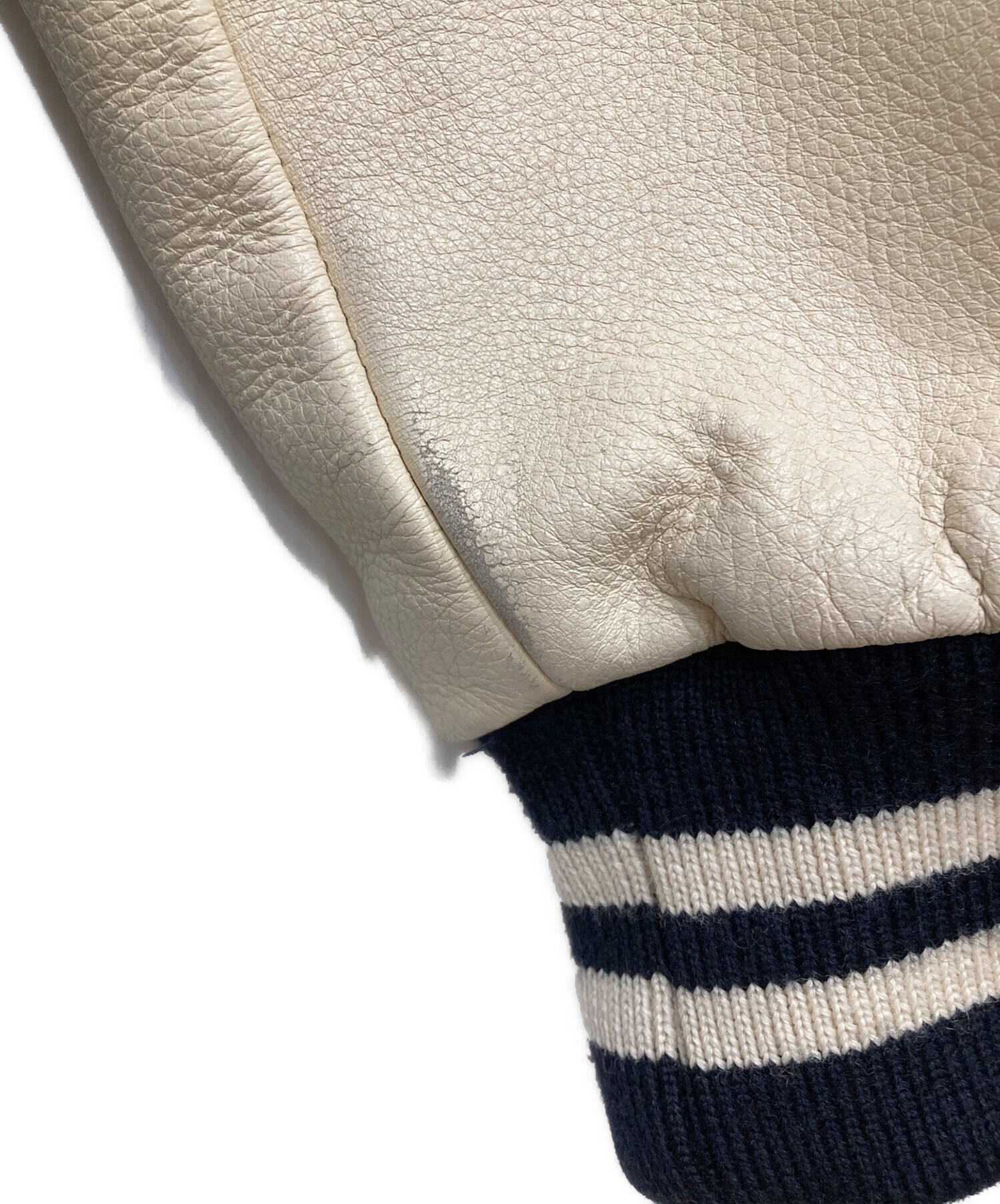 中古・古着通販】VAN JAC (ヴァン・ヂャケット) レザー切替スタジャン