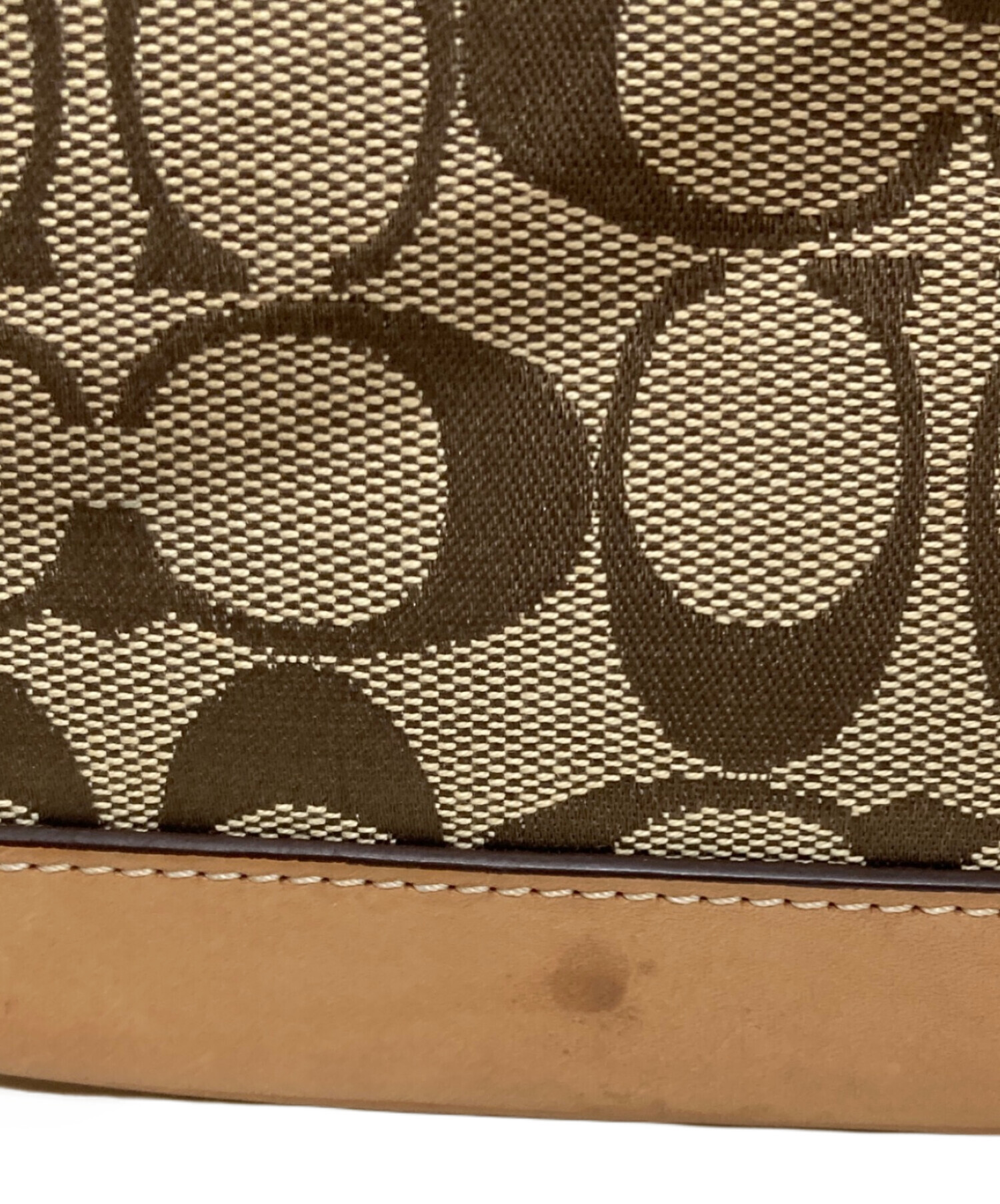 中古・古着通販】COACH (コーチ) ハンドバッグ ベージュ｜ブランド 
