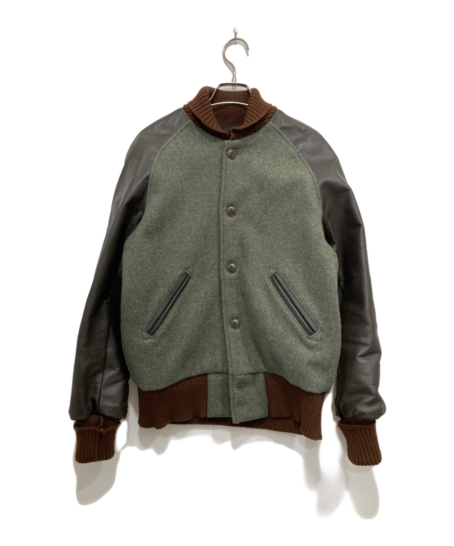 別注 SKOOKUM AWARD JACKET スクーカム LADY’S 中古・古着通販】SKOOKUM (スクーカム) AWARD JACKET ブラウン×グレー