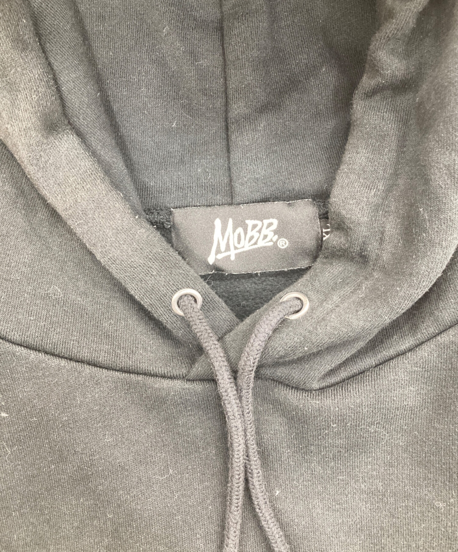 中古・古着通販】MoBB (モブ) 発砲プリントパーカー ブラック サイズ 