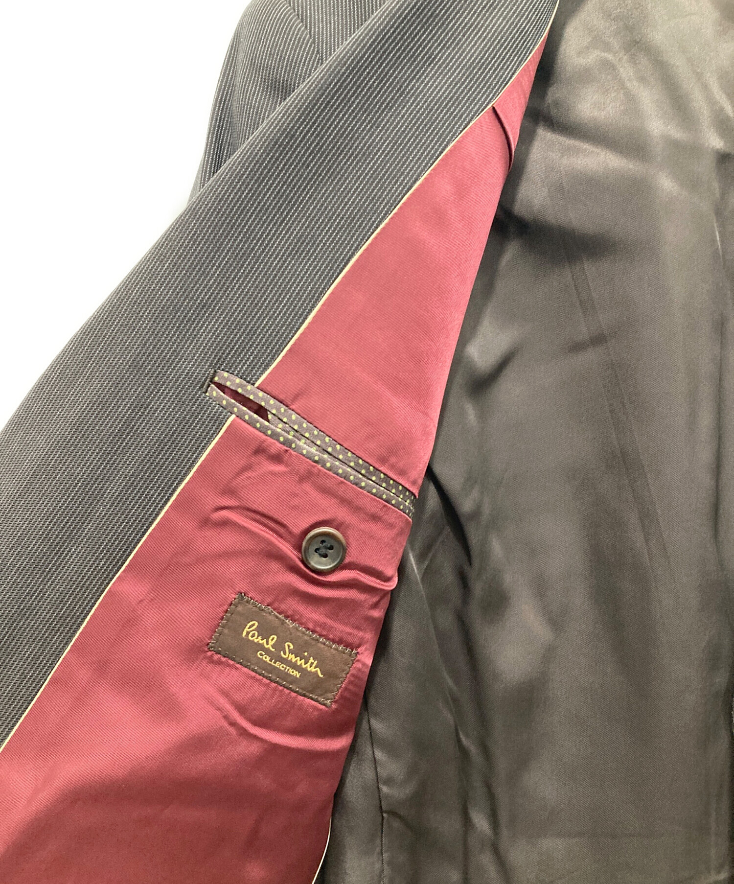 [美品] ポールスミス セットアップ パンツ スーツ ストライプ/グレーレッド 美品] ポールスミス セットアップ パンツ スーツ ストライプ/グレー