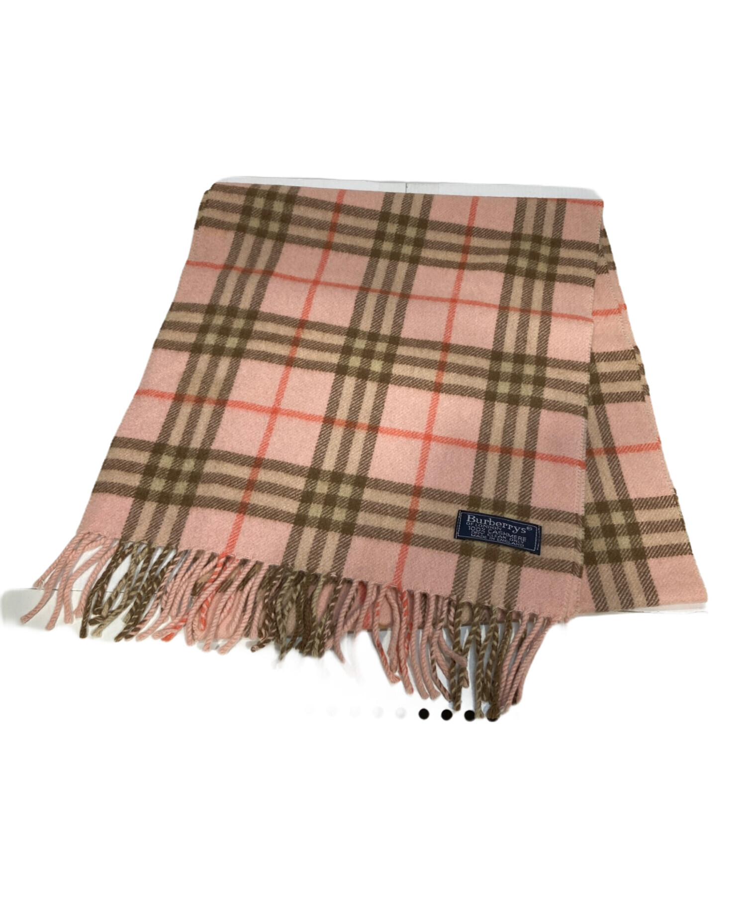 新品　BURBERRYS バーバリーズ　マフラー　ノバチェック　ピンク　90s 中古・古着通販】Burberry's (バーバリーズ) カシミヤチェックマフラー