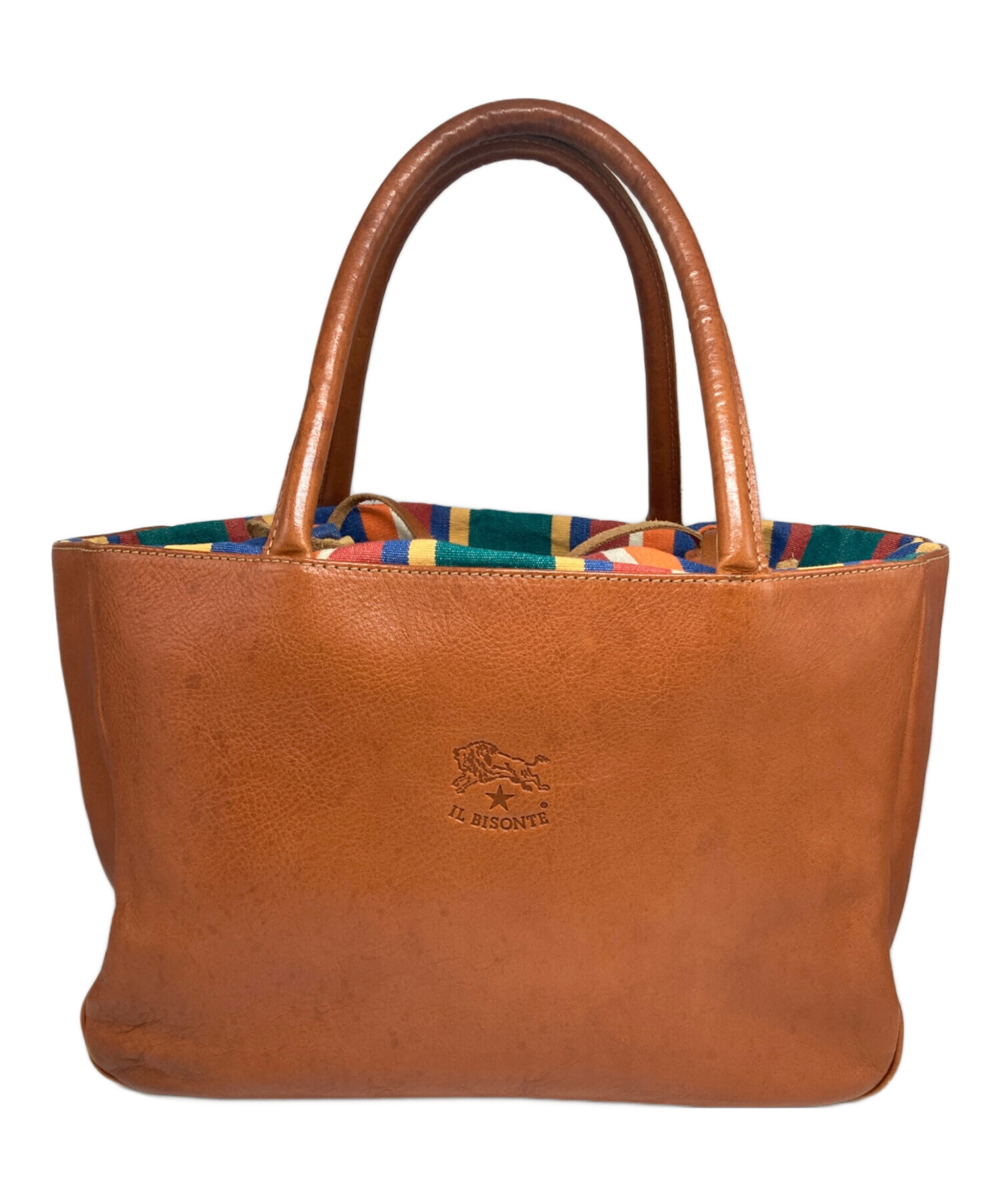 IL BISONTE / トートバッグ/レザー/BRW/無地 中古・古着通販】IL BISONTE (イル ビゾンテ) レザートートバッグ