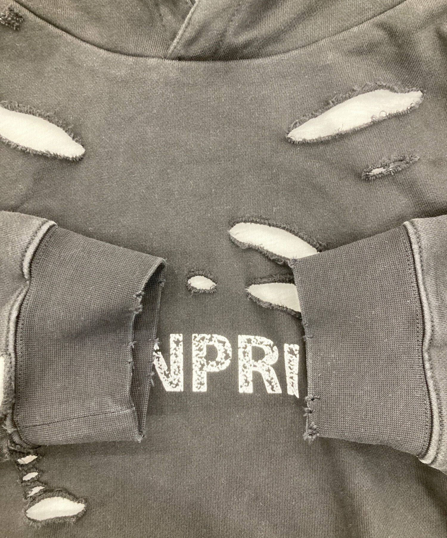 中古・古着通販】MASONPRINCE (メゾンプリンス) ダメージ加工パーカー