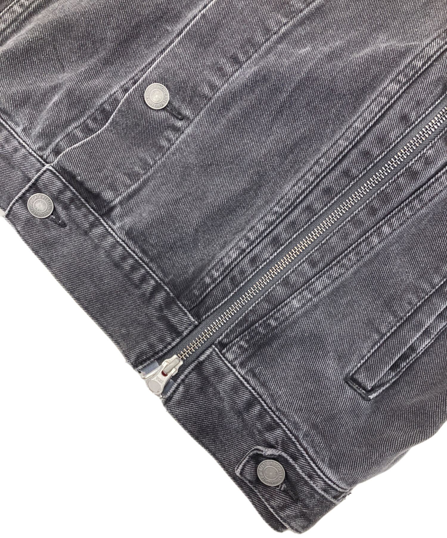 中古・古着通販】HIGH-GATE (ハイゲート) ZIPPER TRACK DENIM JKT 