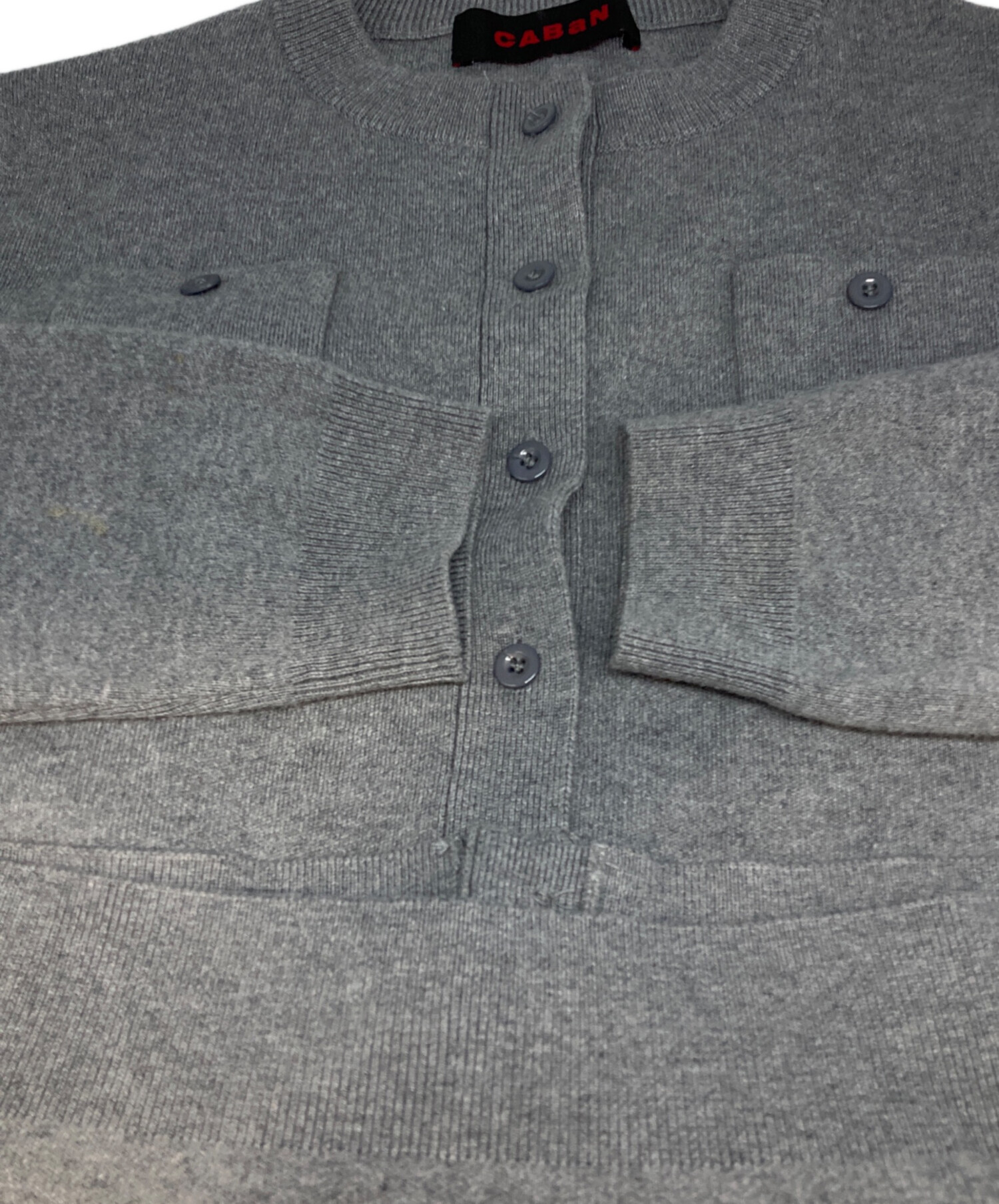 キャバン caban グレー カーディガン XS 中古・古着通販】CABAN (キャバン) コットンカシミヤ クルーネック
