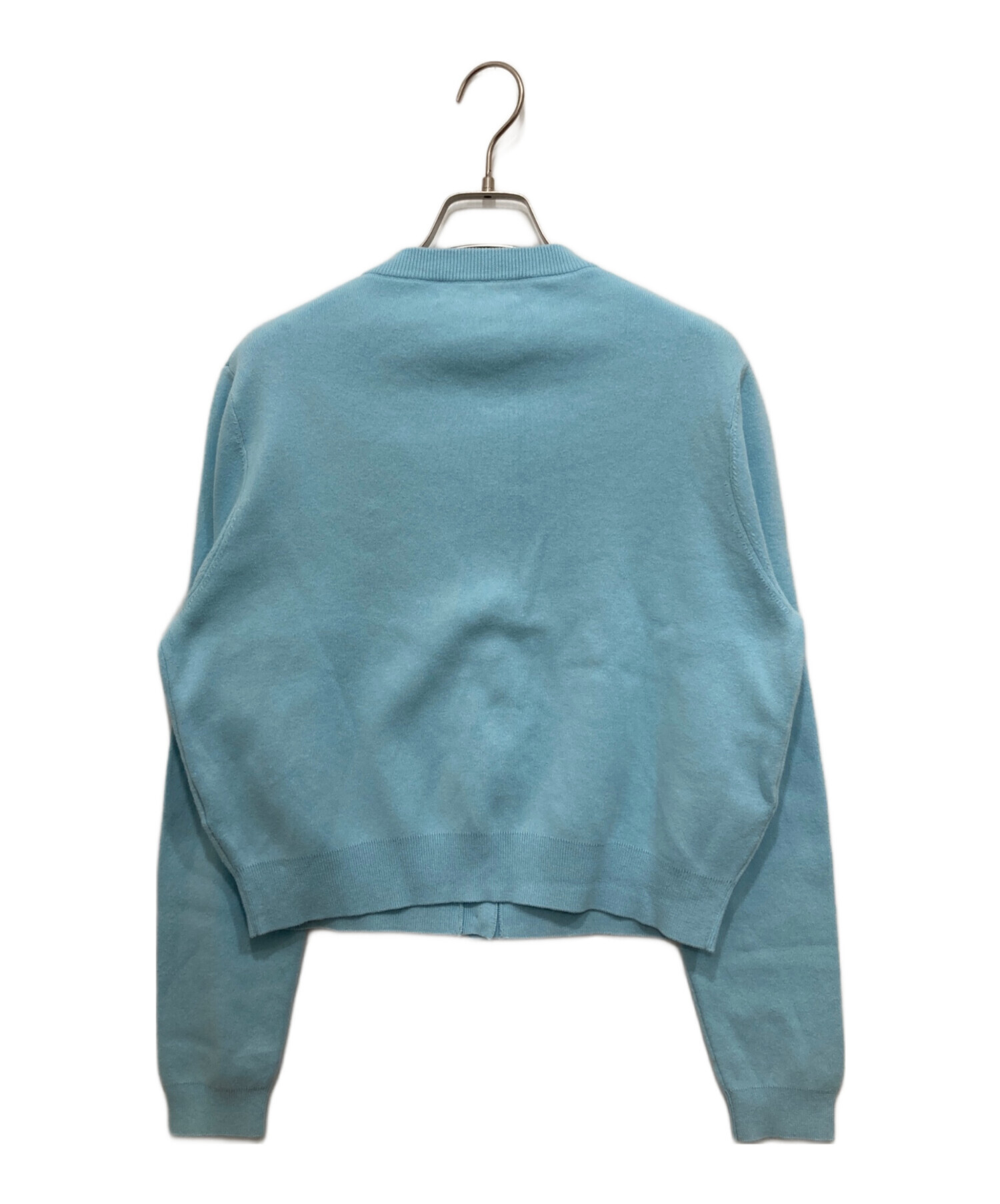 caban 水色 カーディガン CABaN（キャバン） 経堂) コットン カシミヤ クルーネック
