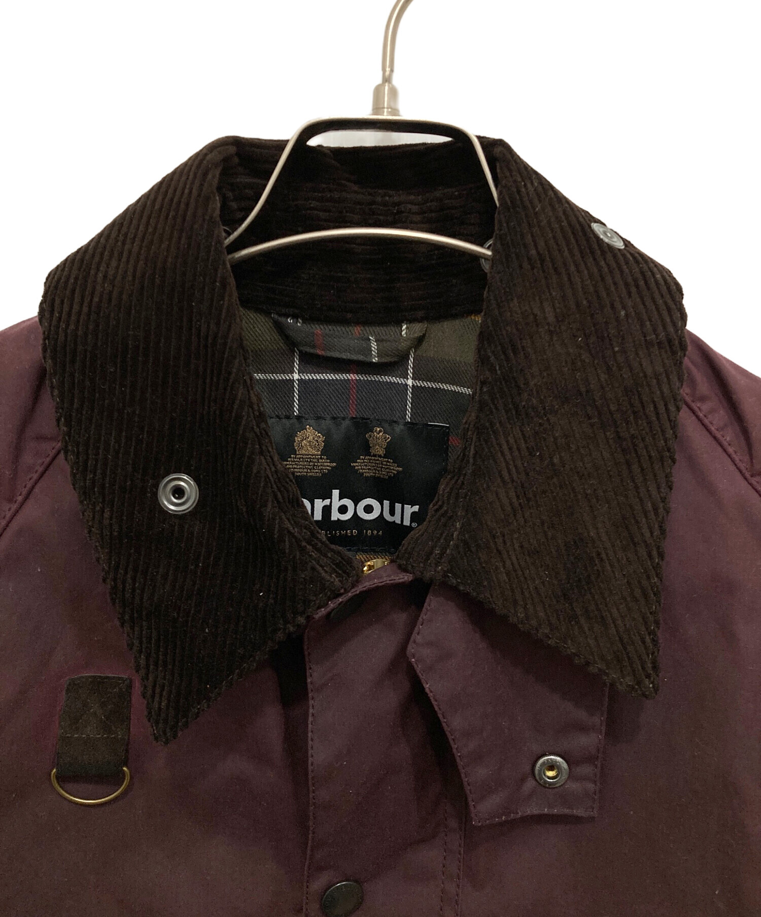 中古・古着通販】Barbour (バブアー) SPEY WAX JACKET ワインレッド 