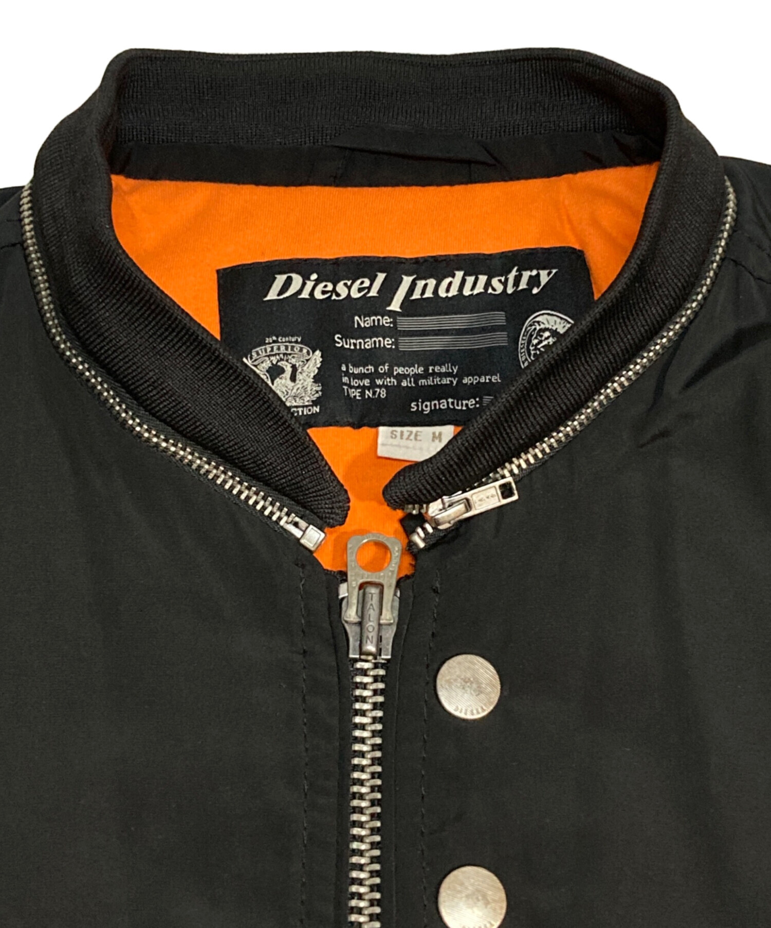 中古・古着通販】DIESEL (ディーゼル) 中綿ジャケット ブラック サイズ