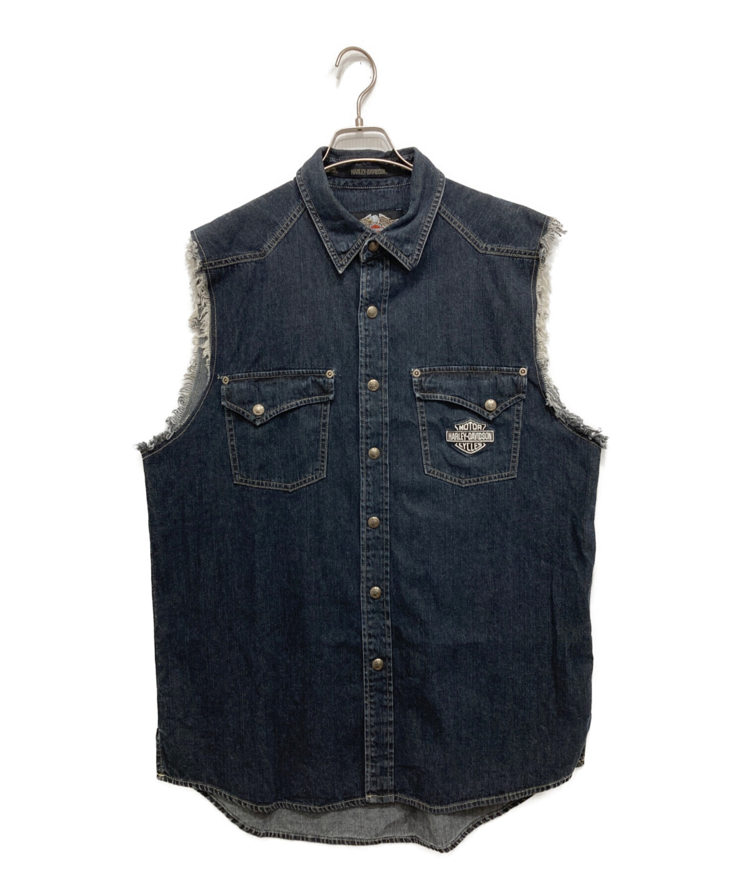 ☆GW限定¥1,000-OFF☆ハーレーダビッドソンデニムベスト☆新品・未使用☆ 中古・古着通販】HARLEY-DAVIDSON (ハーレーダビッドソン) デニム