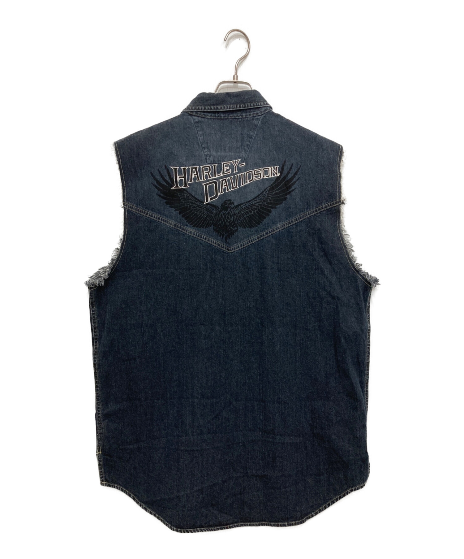 HARLEY-DAVIDSON デニムベスト Lサイズ 中古・古着通販】HARLEY-DAVIDSON (ハーレーダビッドソン) デニム