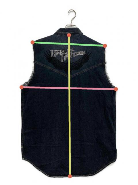ハーレーダビットソン　BLACK HILS /デニムベスト/ビンテージ 中古・古着通販】HARLEY-DAVIDSON (ハーレーダビッドソン) デニム