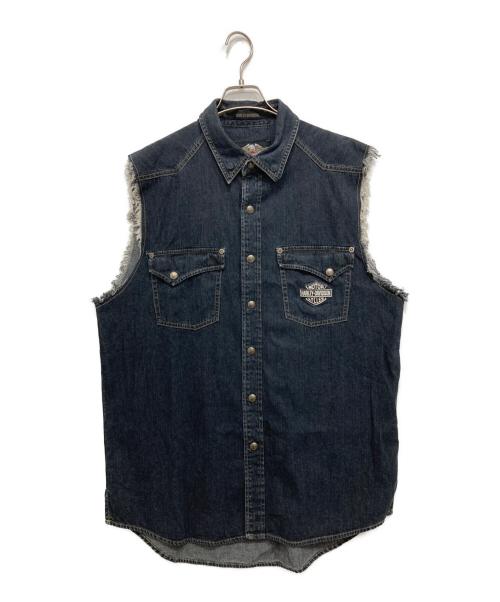 ☆GW限定¥1,000-OFF☆ハーレーダビッドソンデニムベスト☆新品・未使用☆ 中古・古着通販】HARLEY-DAVIDSON (ハーレーダビッドソン) デニム