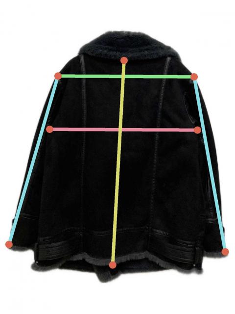 ZARA フェイクムートンジャケット M 中古・古着通販】ZARA (ザラ) フェイクムートンジャケット ブラック