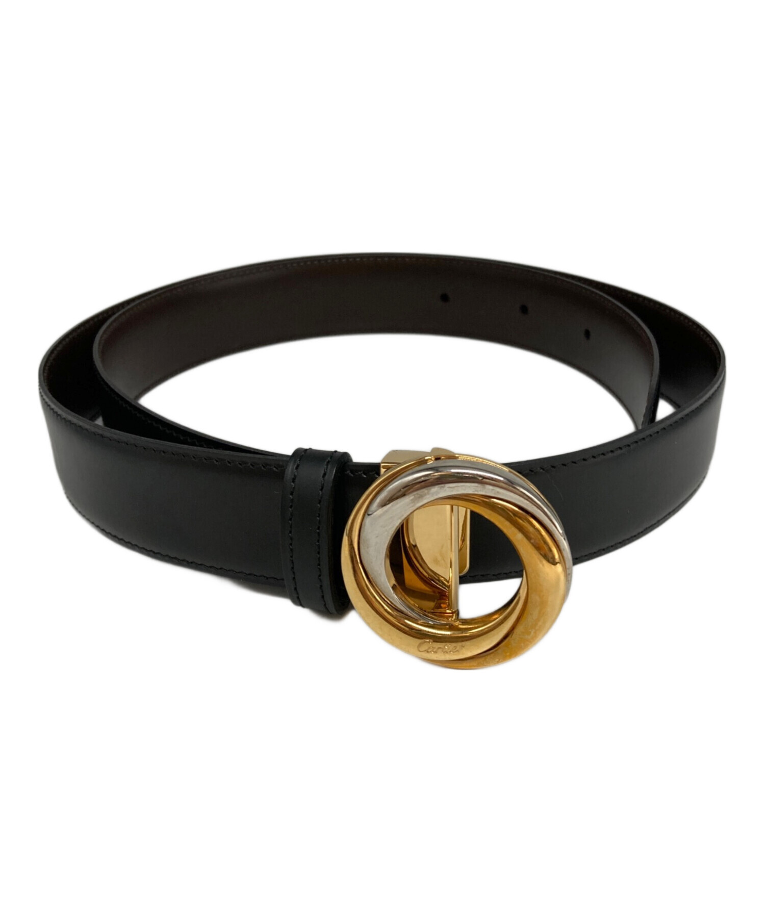 T*M様 カルティエ Cartier トリニティ ベルト ゴールド バックル 中古・古着通販】Cartier (カルティエ) トリニティバックルベルト
