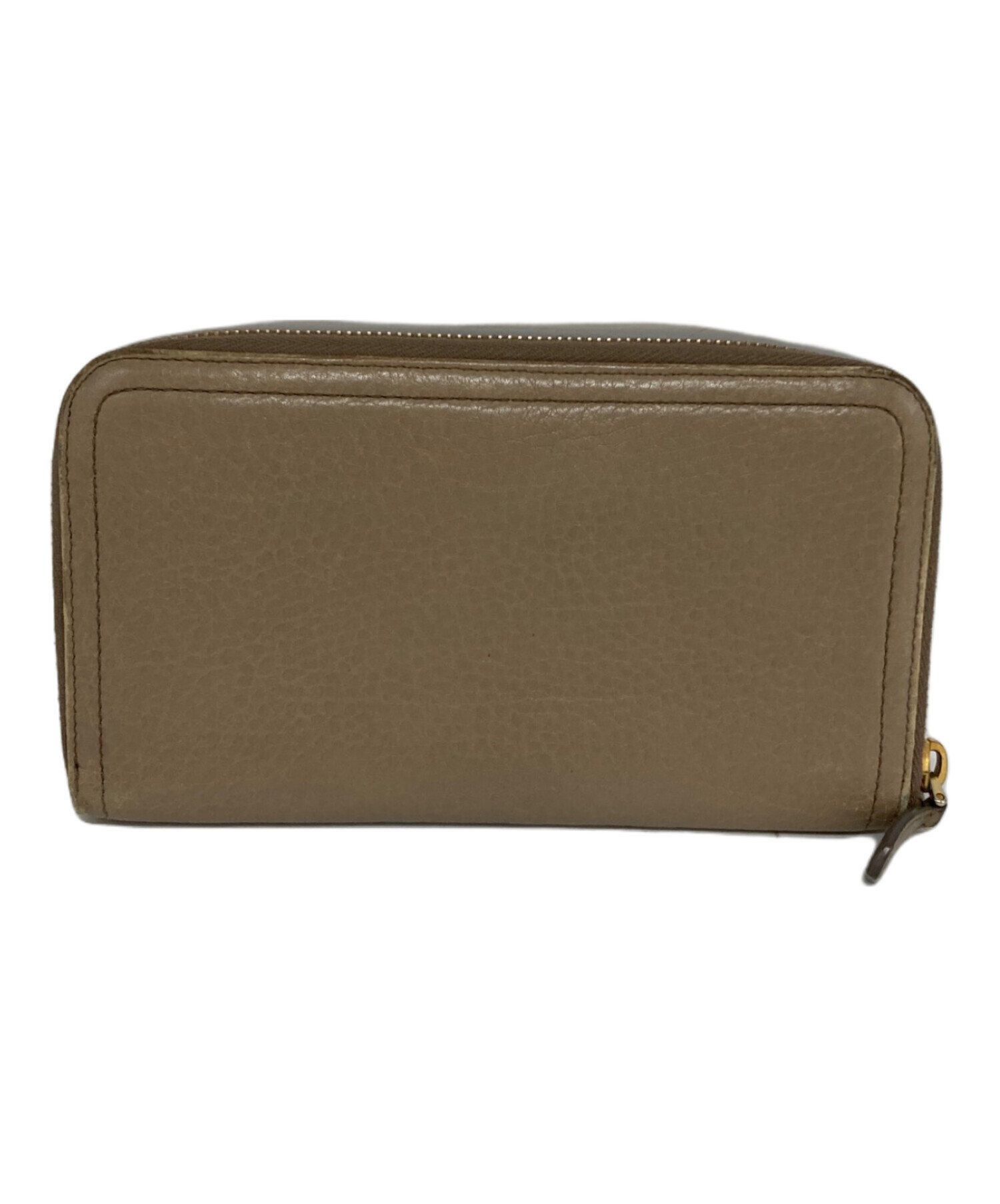 中古・古着通販】PRADA (プラダ) ラウンドファスナー長財布 ベージュ