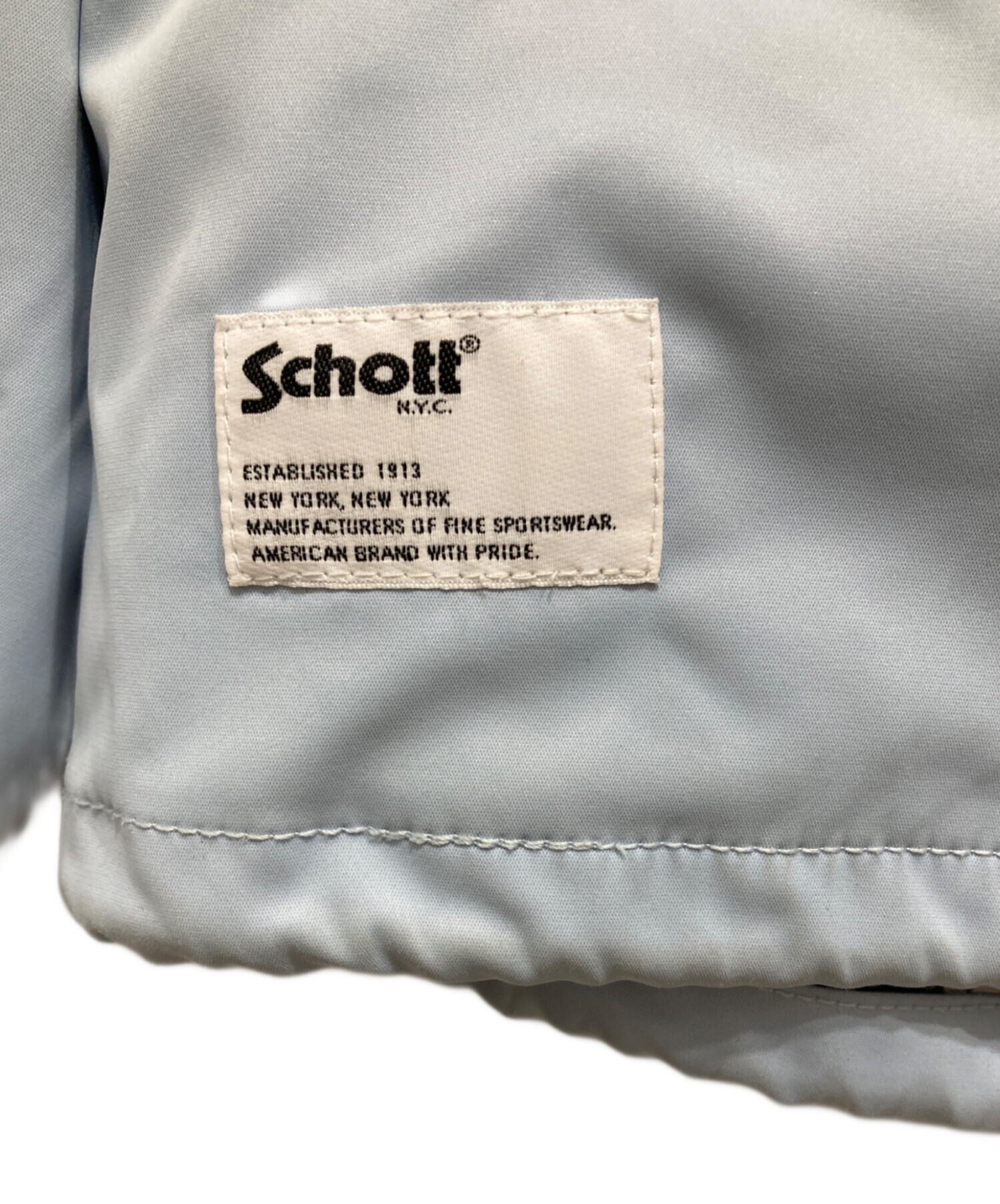 中古・古着通販】Schott (ショット) COATCH JACKET スカイブルー 
